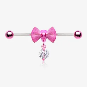 Colorline Adorable Mesh Bow-Tie Industrial Barbell