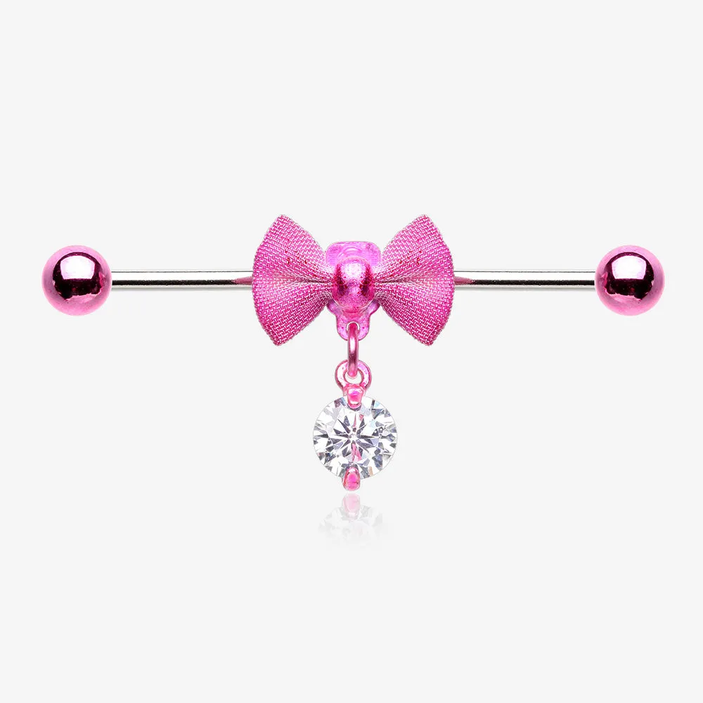Colorline Adorable Mesh Bow-Tie Industrial Barbell