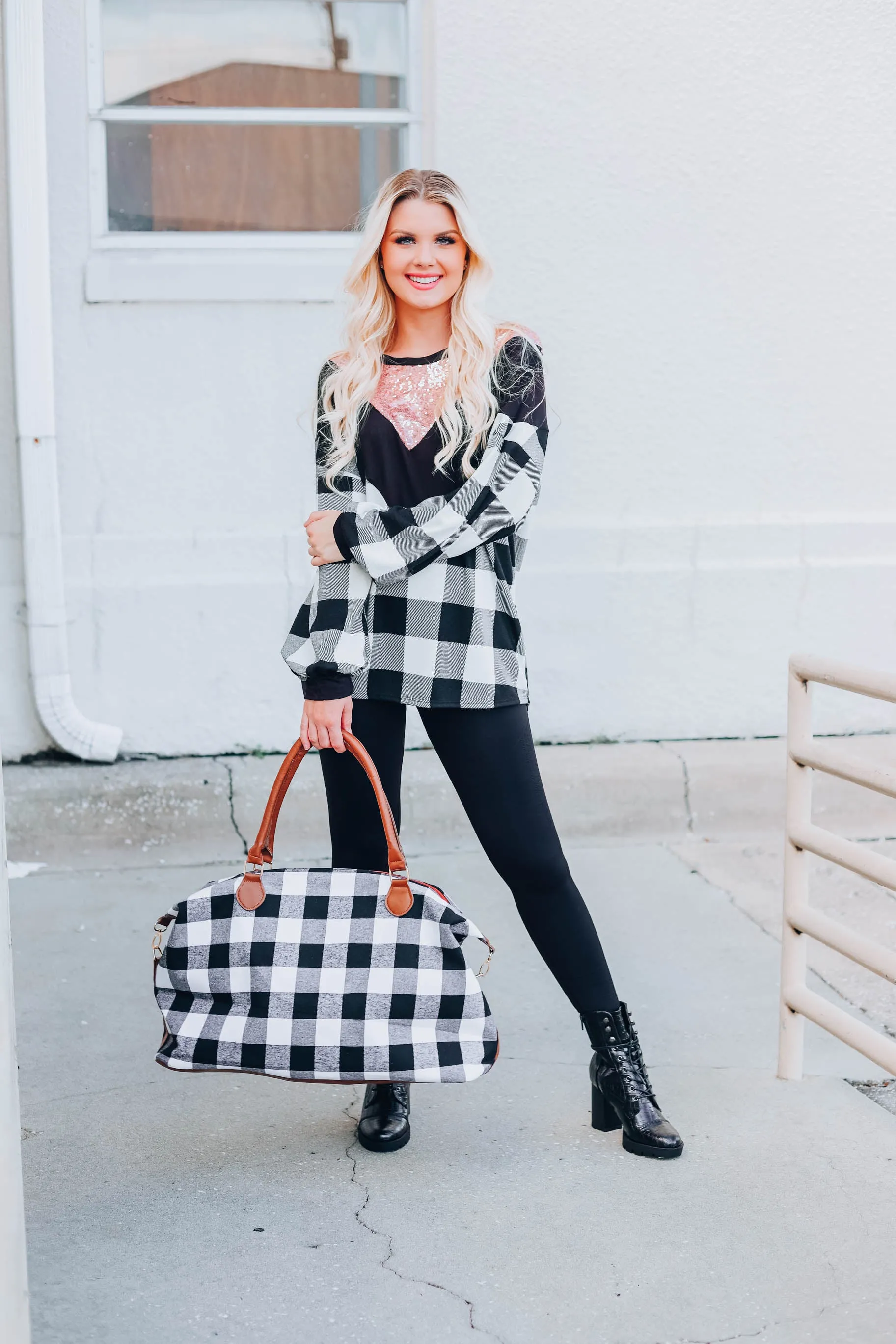 Countryside Glitz Top - Black/White