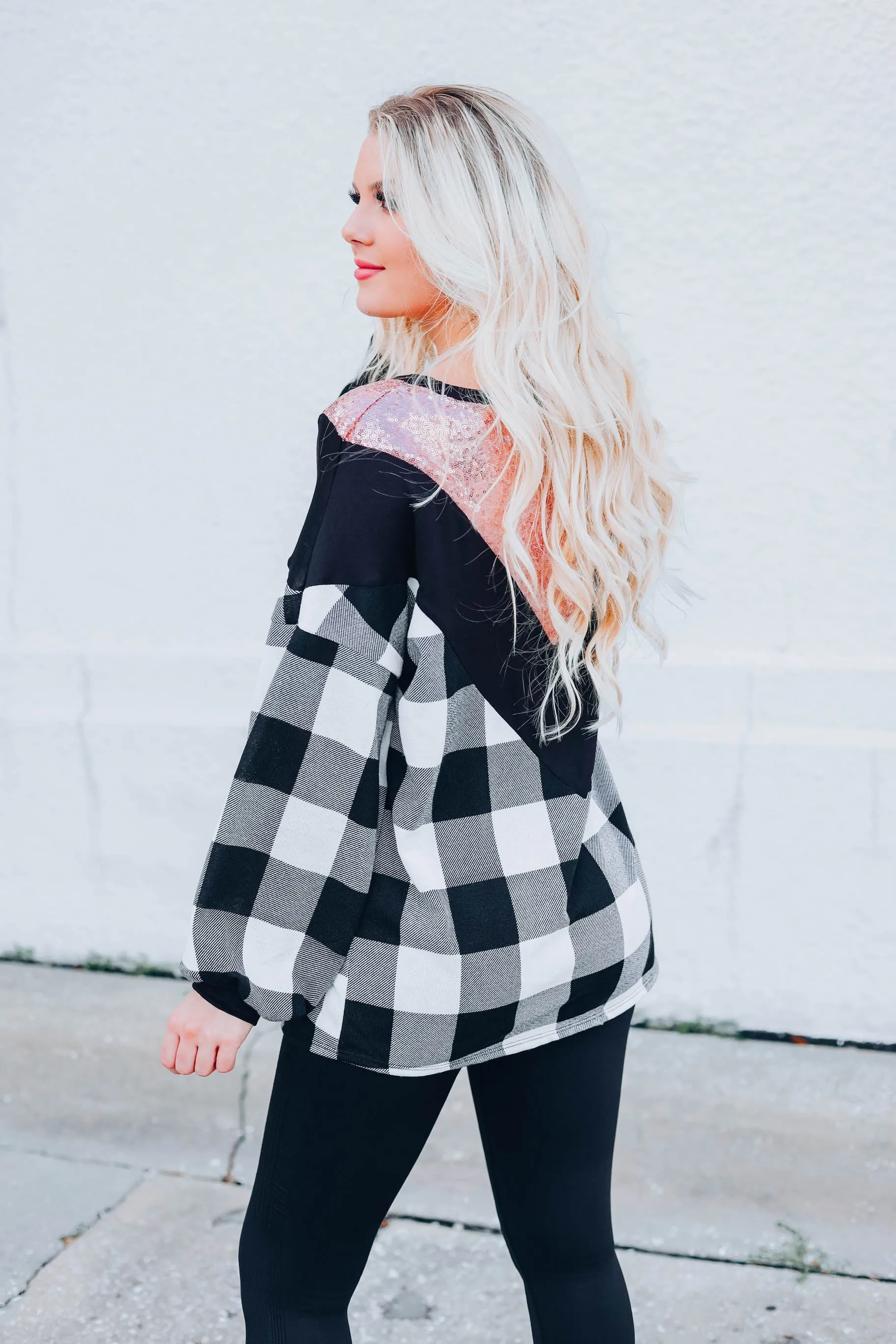 Countryside Glitz Top - Black/White