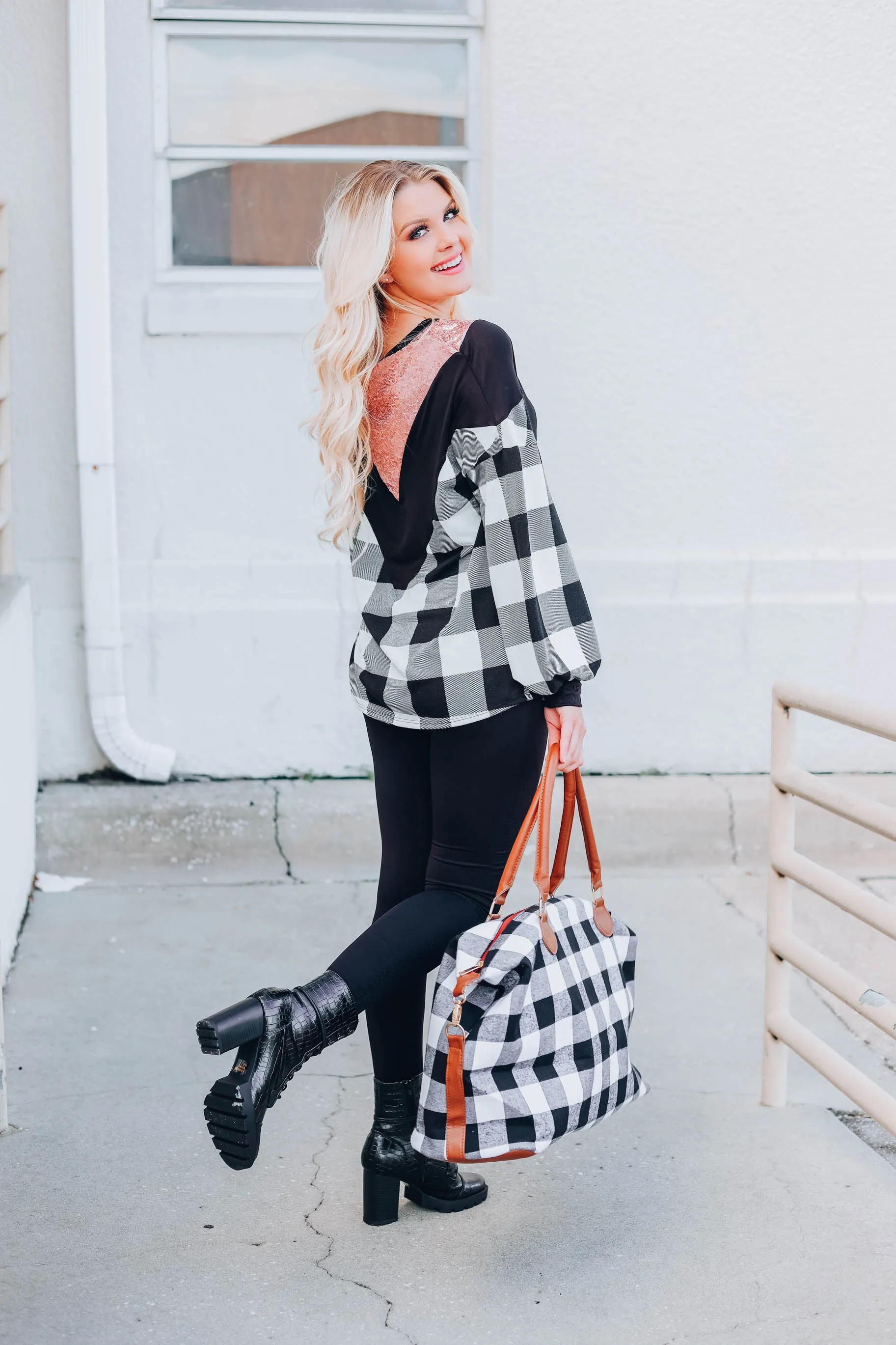 Countryside Glitz Top - Black/White
