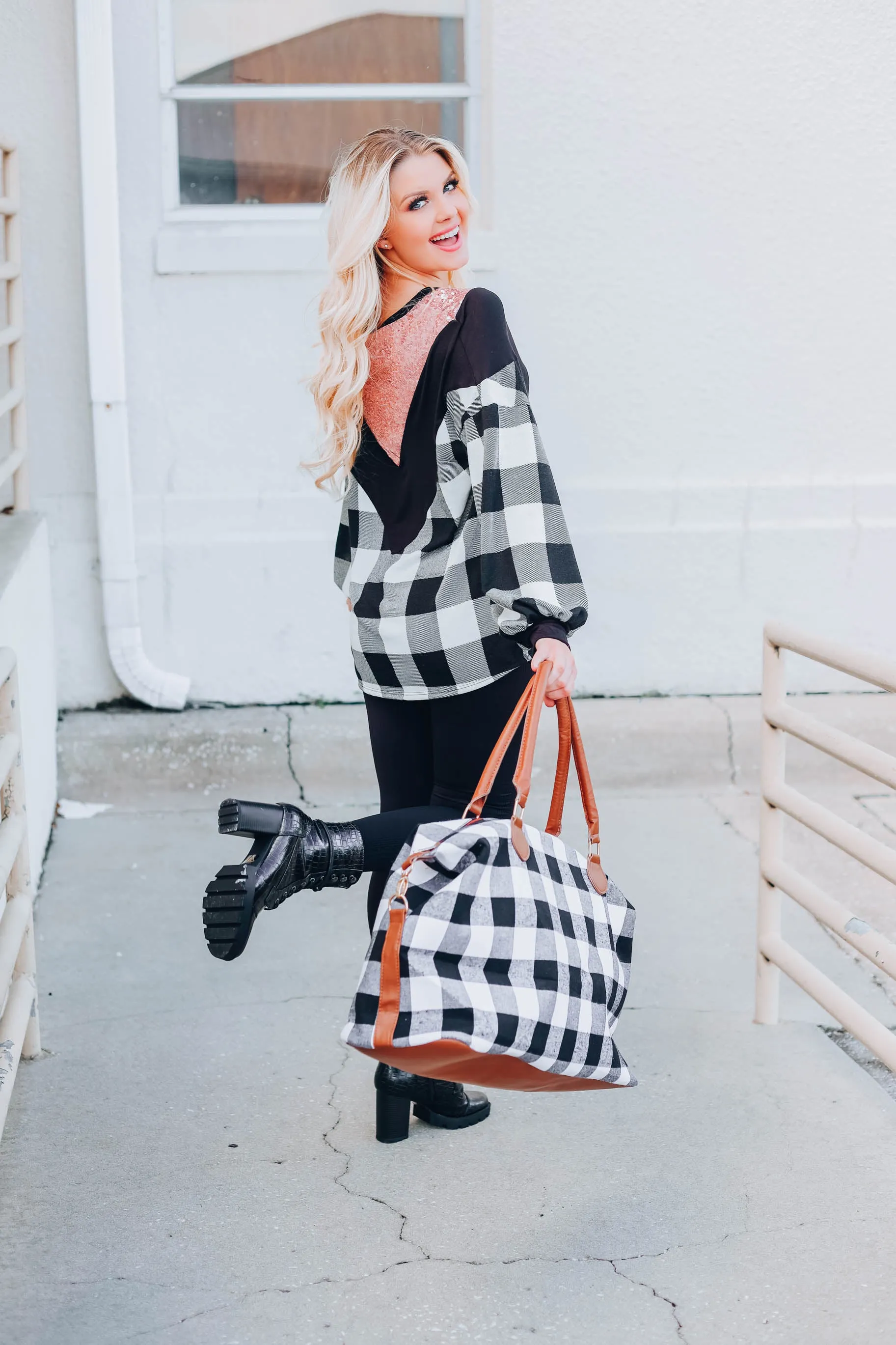 Countryside Glitz Top - Black/White