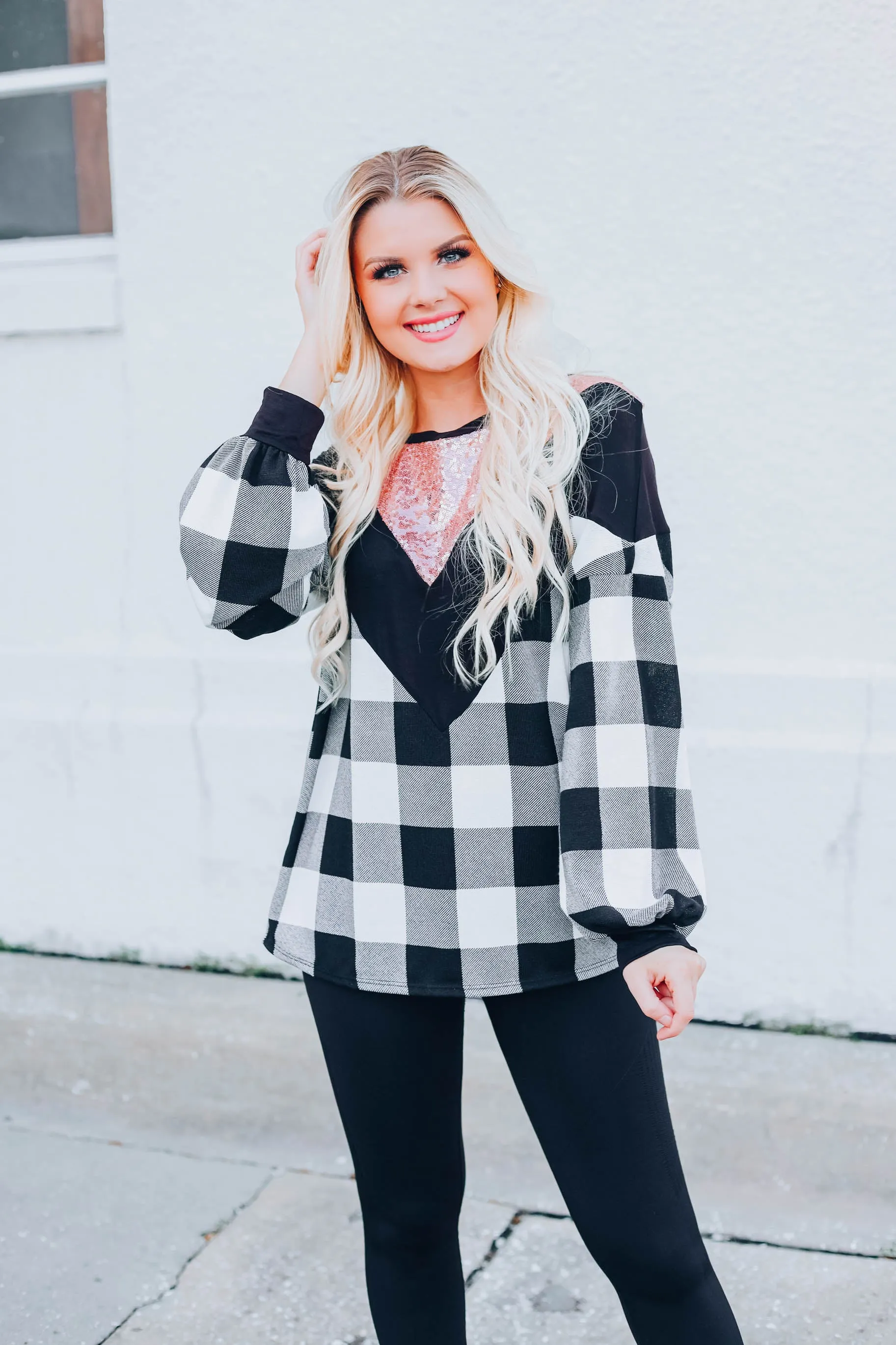 Countryside Glitz Top - Black/White
