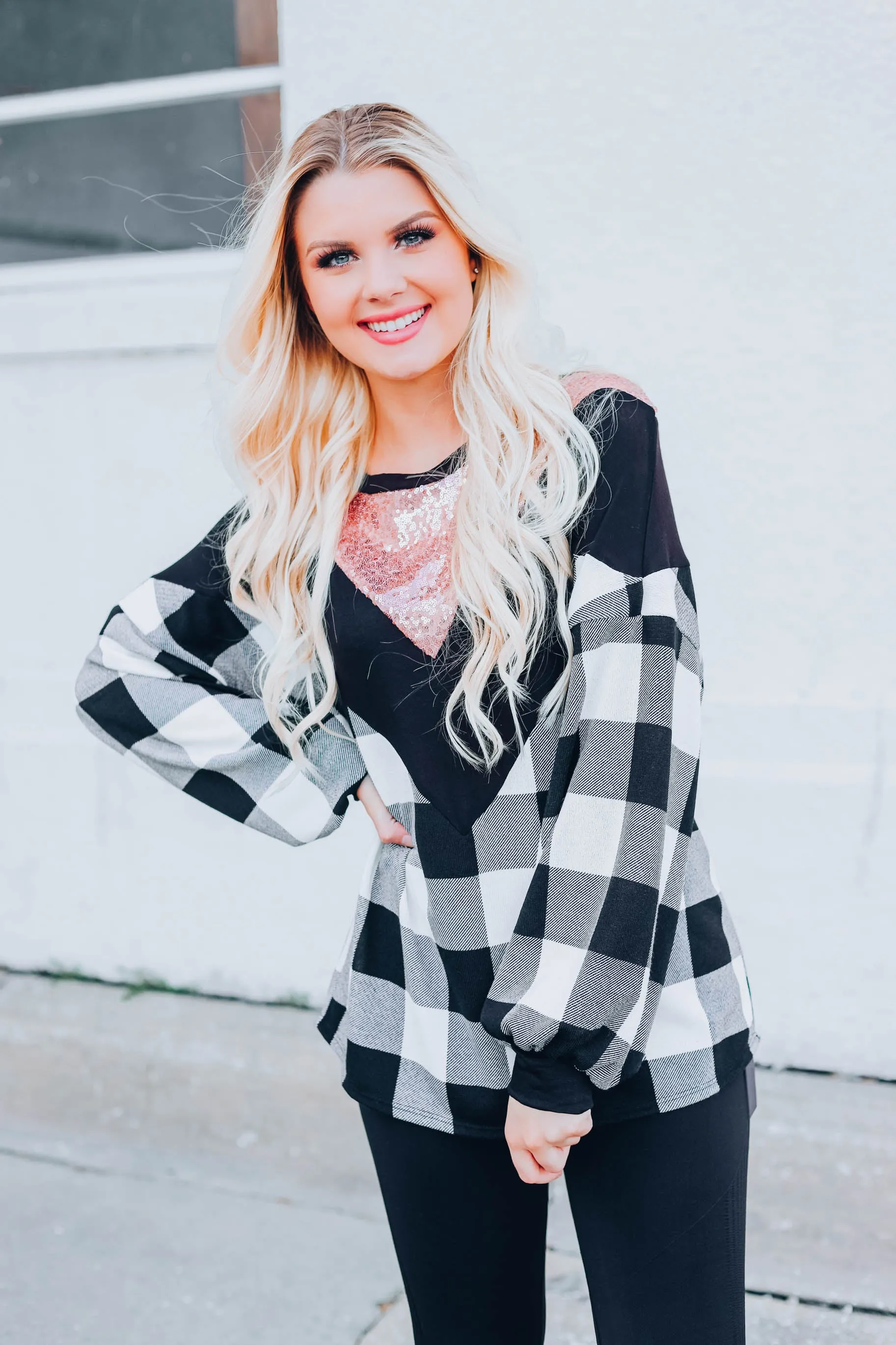 Countryside Glitz Top - Black/White