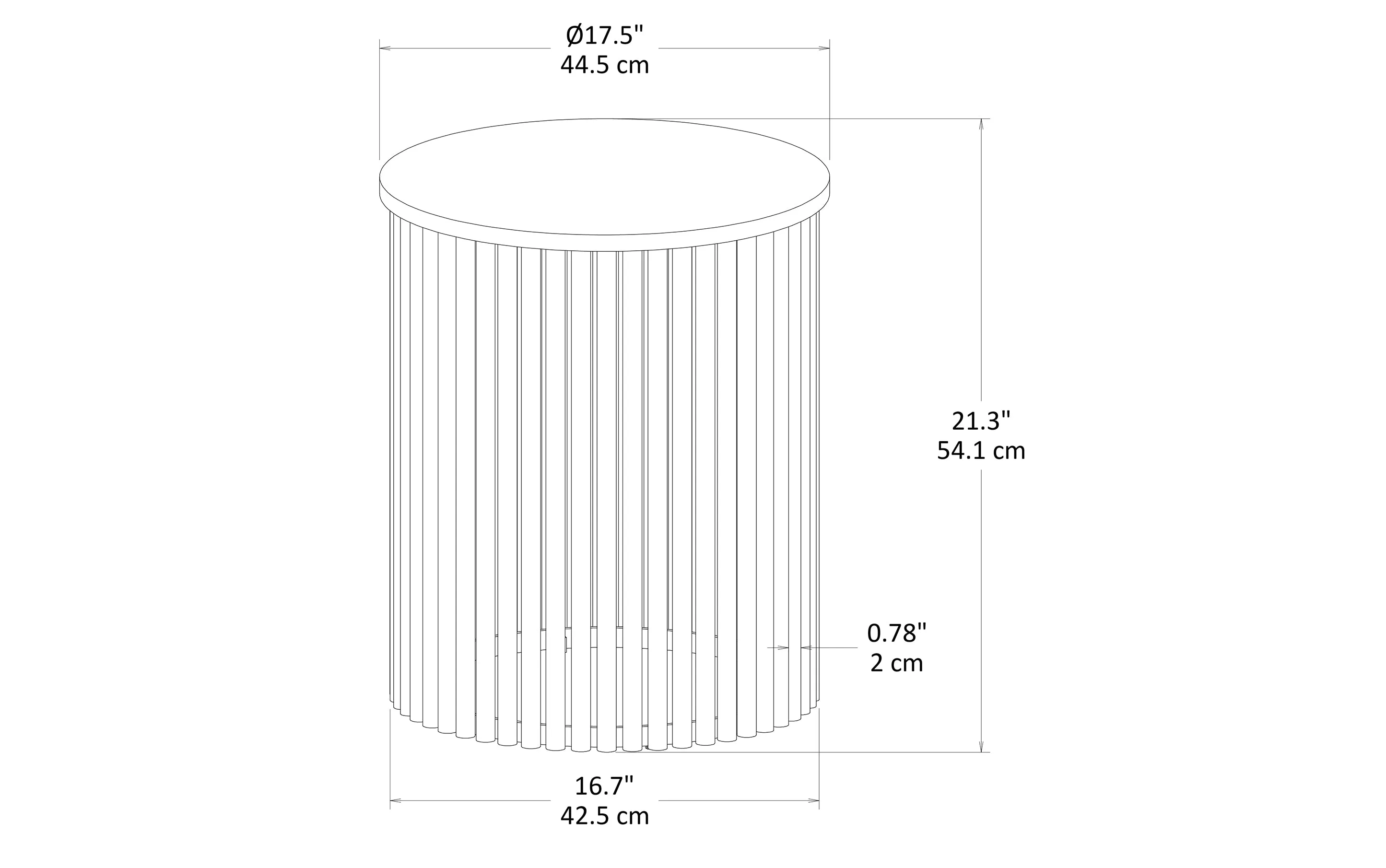 Demy Metal Accent Table