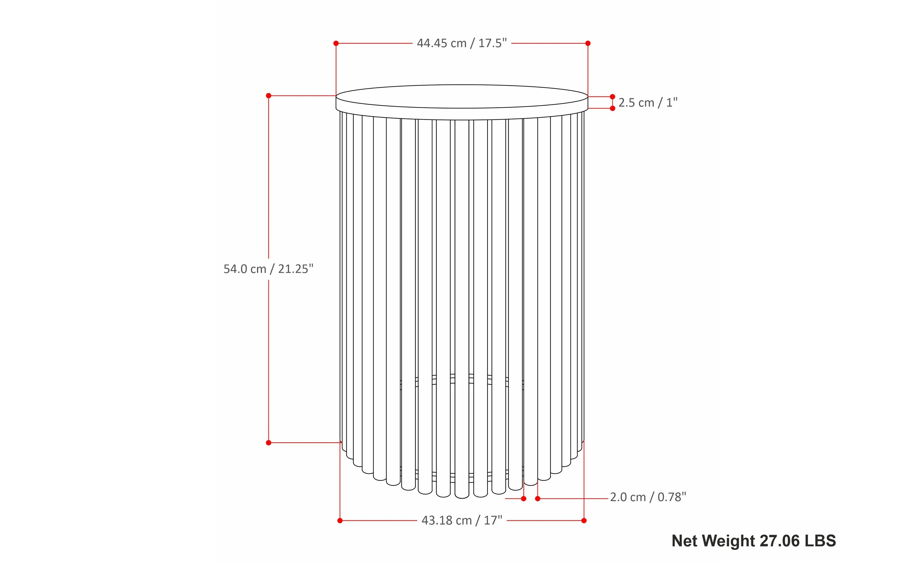 Demy Metal and Wood Accent Table