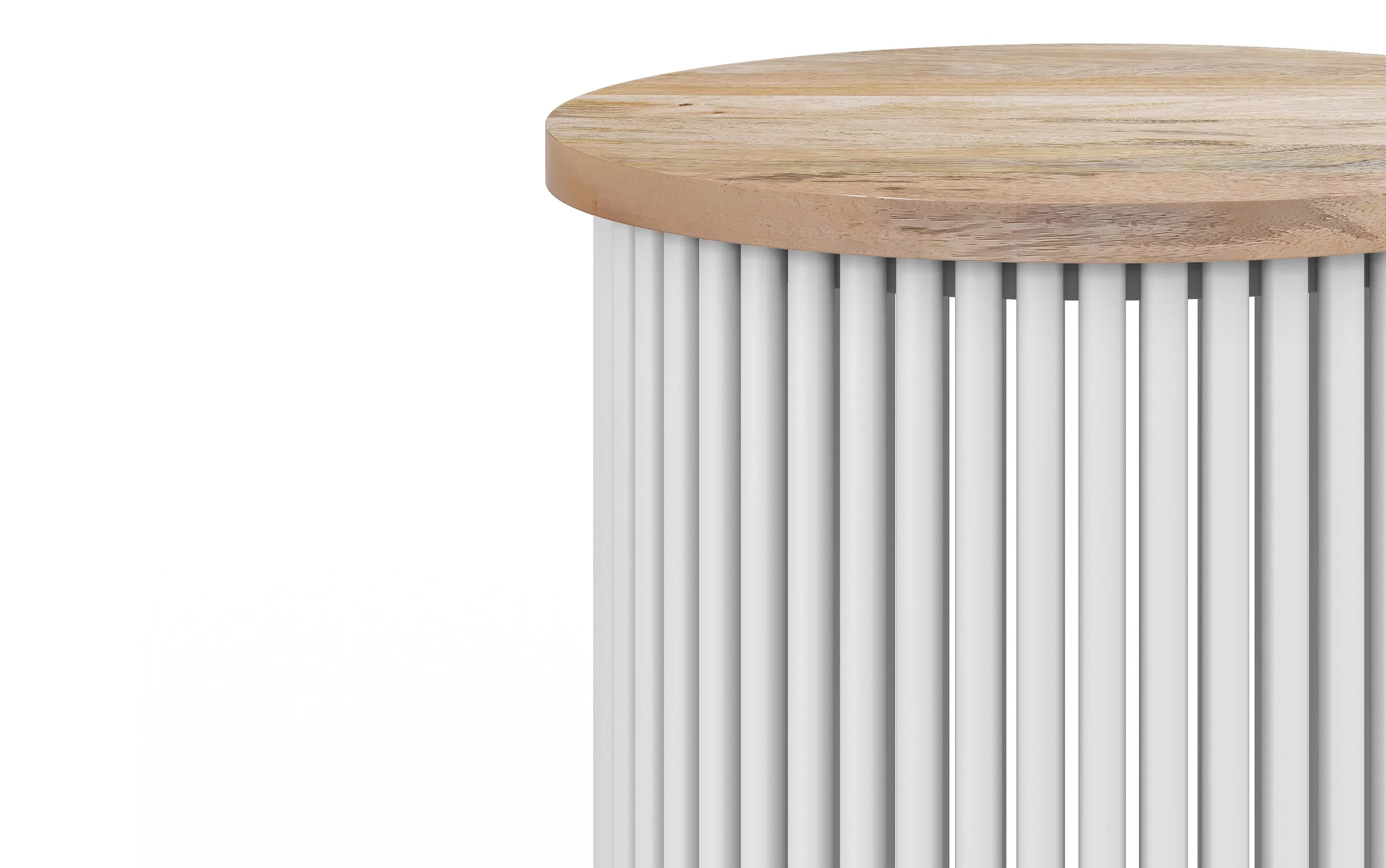 Demy Metal and Wood Accent Table