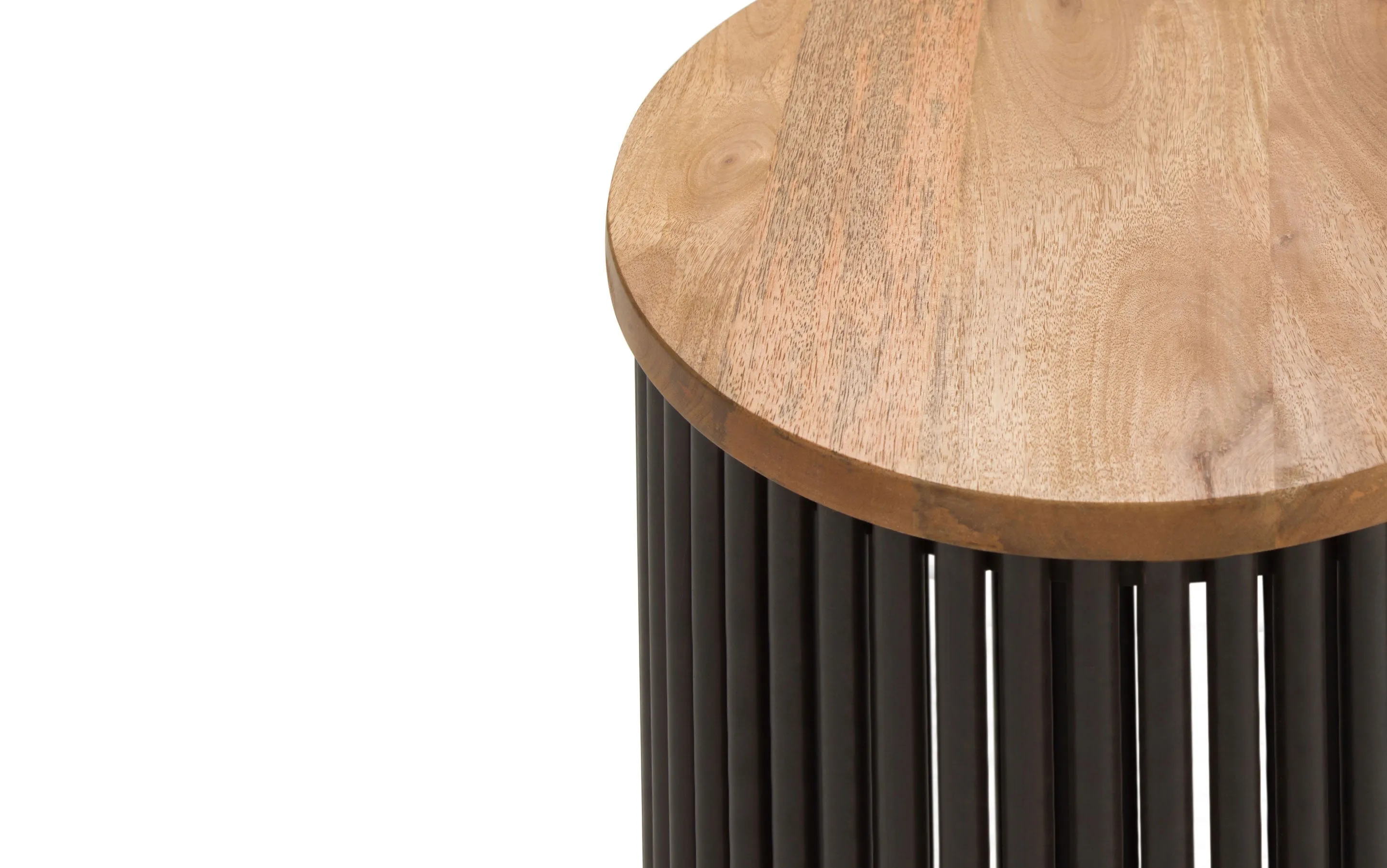 Demy Metal and Wood Accent Table
