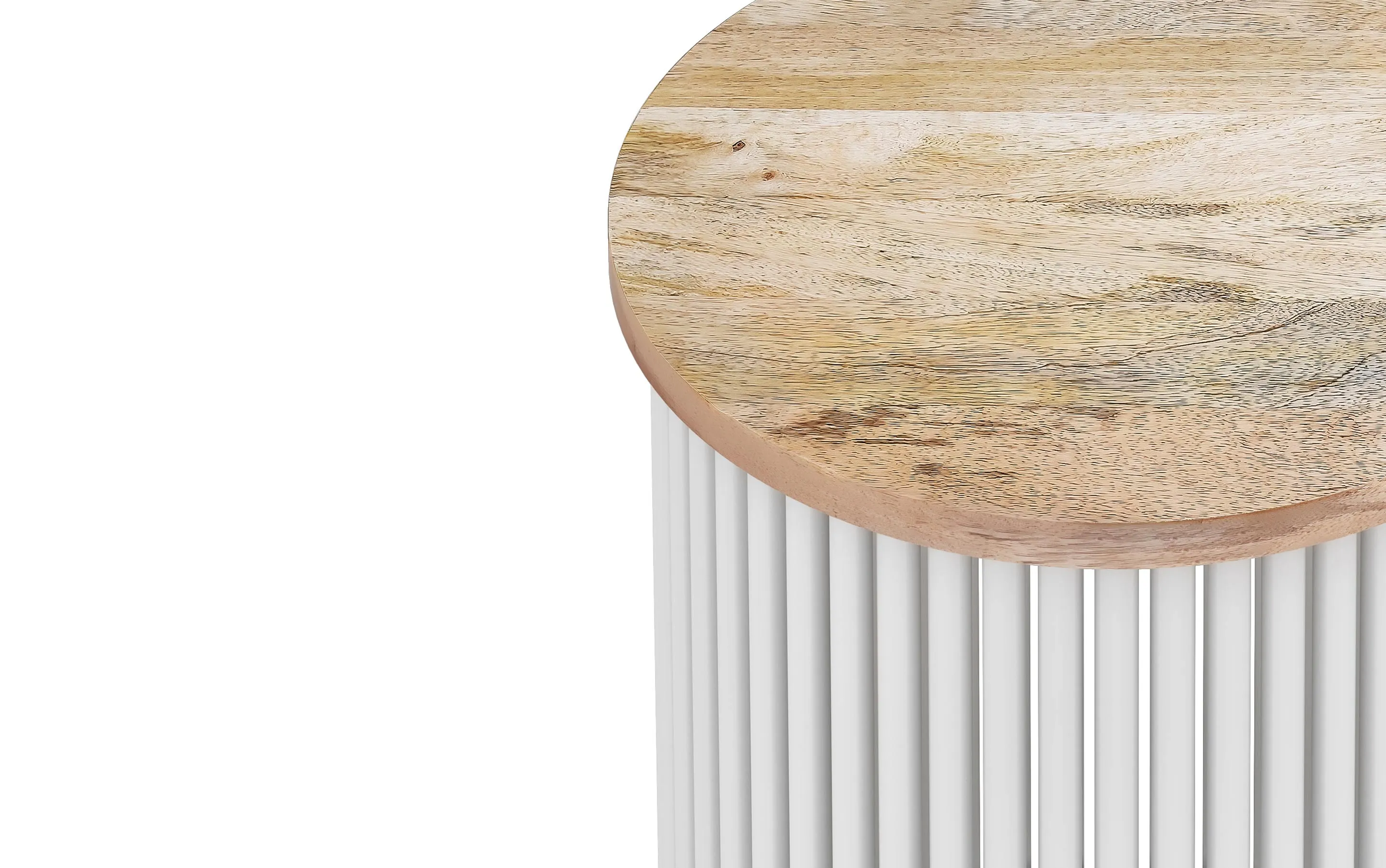 Demy Metal and Wood Accent Table