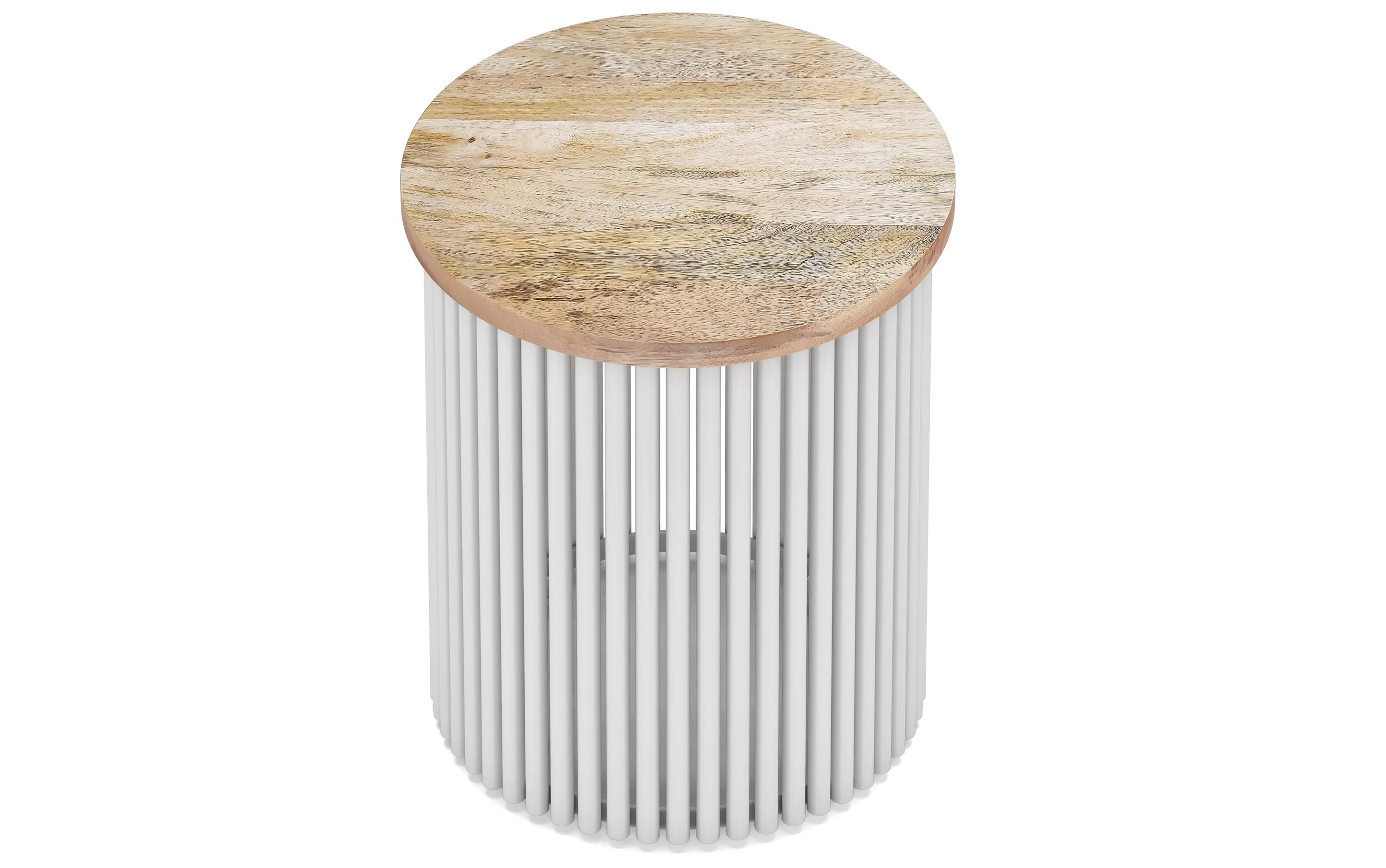 Demy Metal and Wood Accent Table