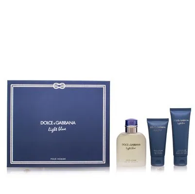 DOLCE & GABBANA LIGHT BLUE POUR HOMME FOR MEN SET EDT 125 ml   AFTERSHAVE BALM 75ml   SHOWER GEL 50ml