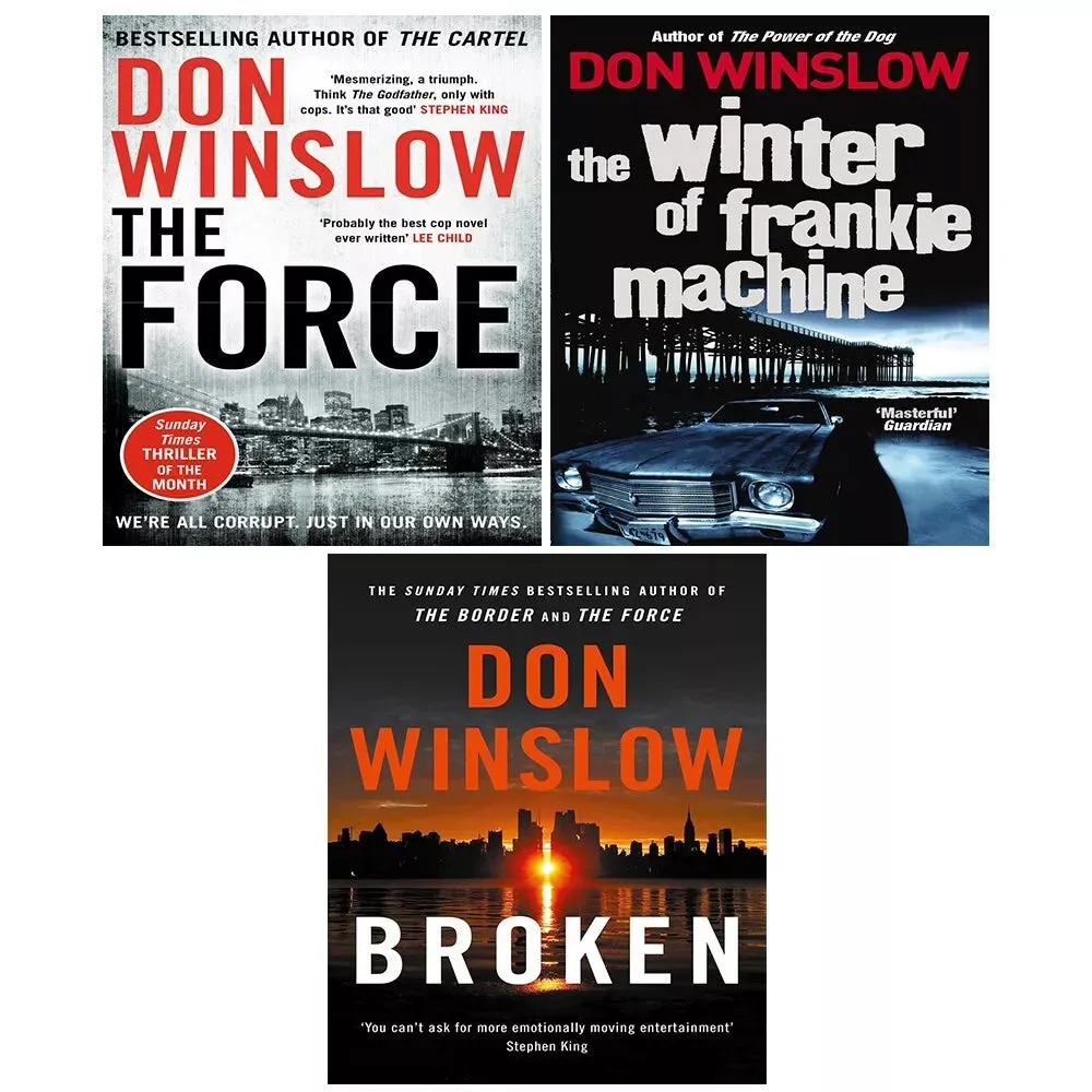 Don Winslow Collection 3 Books Set Force,Broken, Winter of Frankie Machine