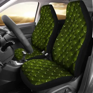 Dragon Scales Car Seat Covers Green Fantasy Mythology
