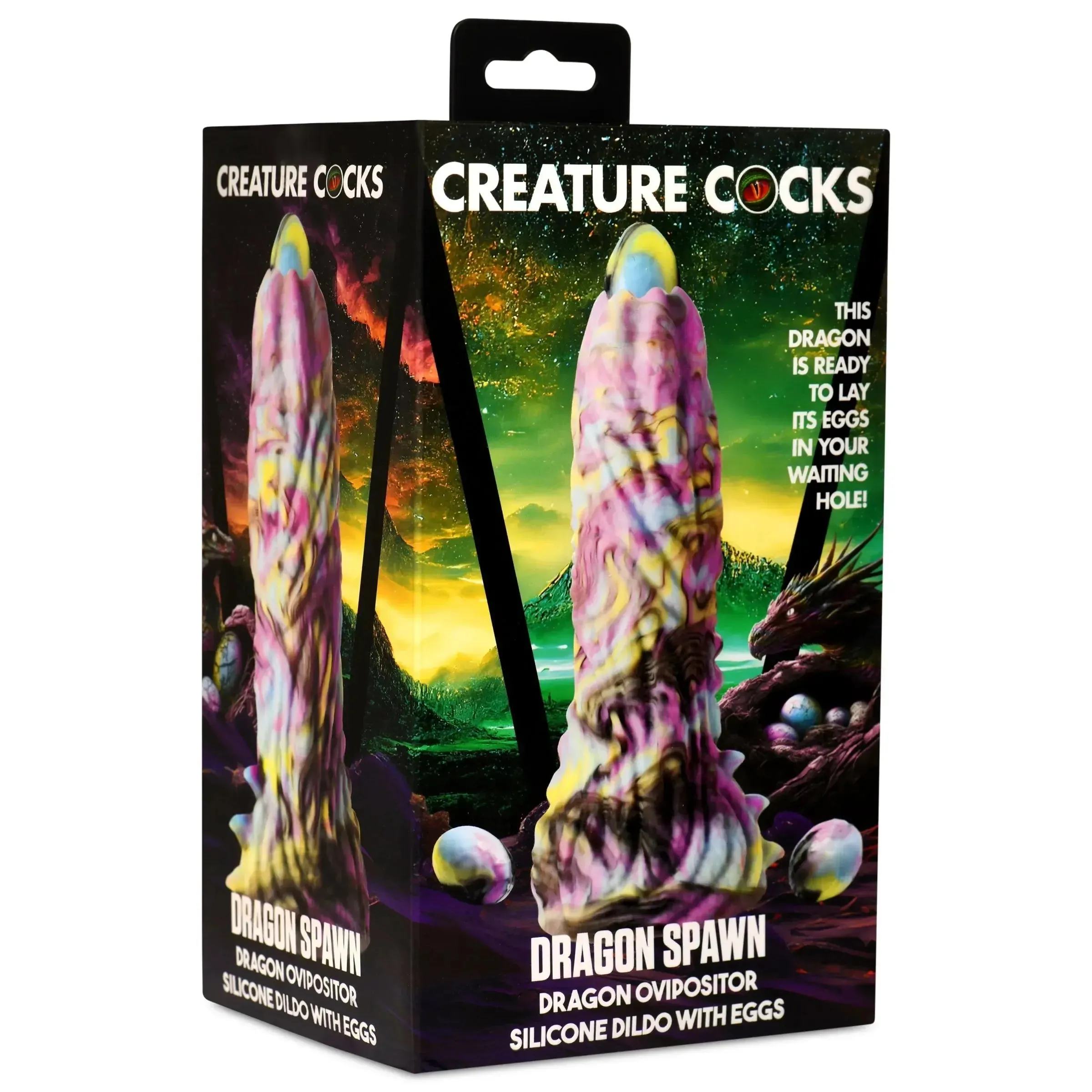 Dragon Spawn Ovipositor Silicone Fantasy Role Play Dildo With Eggs
