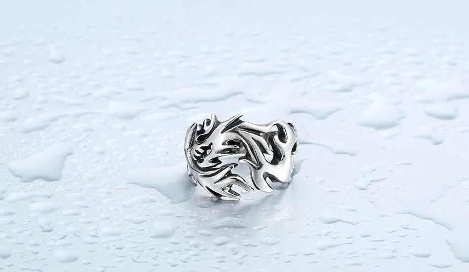 Dragon Storm Steel Ring