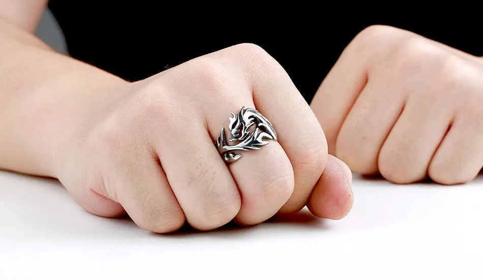 Dragon Storm Steel Ring