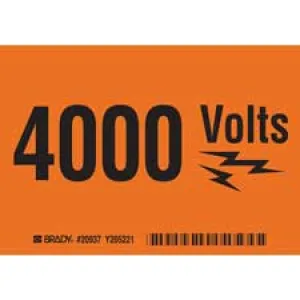 Electrical Labels and Markers | 4000 VOLTS Sign| Buy online