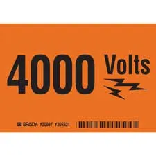 Electrical Labels and Markers | 4000 VOLTS Sign| Buy online