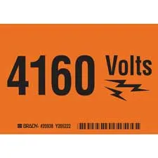 Electrical Labels and Markers | 4160 VOLTS Sign | Buy online