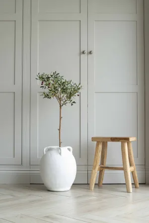 Faux Olive Tree in Ceramic Garden Pot