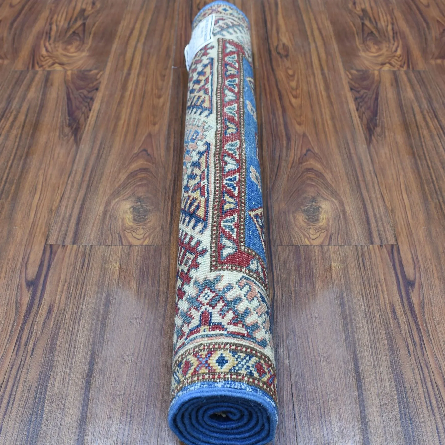 Fine Hand-Knotted Caucasian Kazak Design Handmade Wool Rug (Size 2.8. X 3.10) Cwral-8907