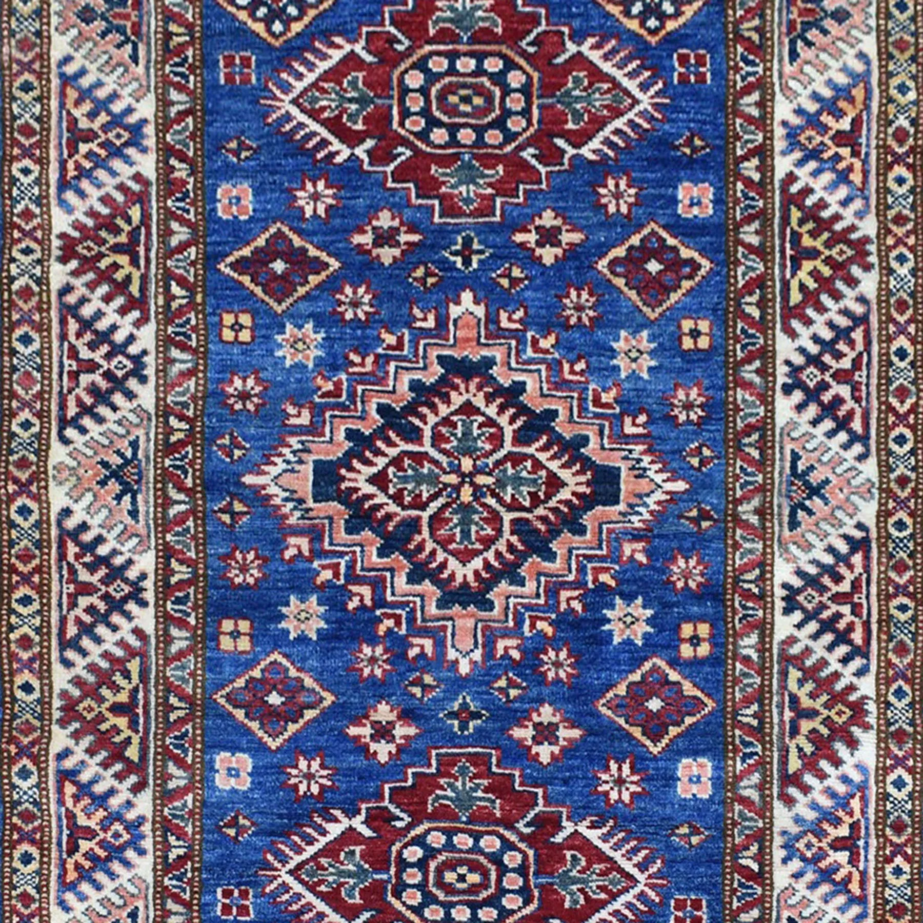 Fine Hand-Knotted Caucasian Kazak Design Handmade Wool Rug (Size 2.8. X 3.10) Cwral-8907