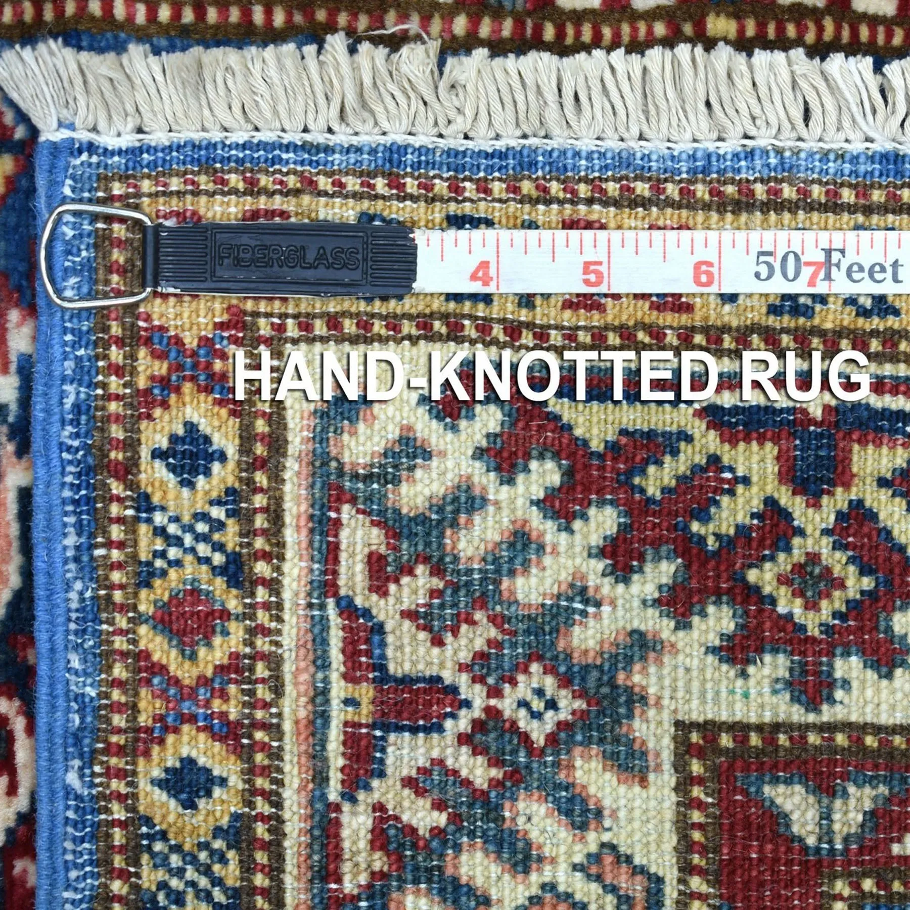 Fine Hand-Knotted Caucasian Kazak Design Handmade Wool Rug (Size 2.8. X 3.10) Cwral-8907