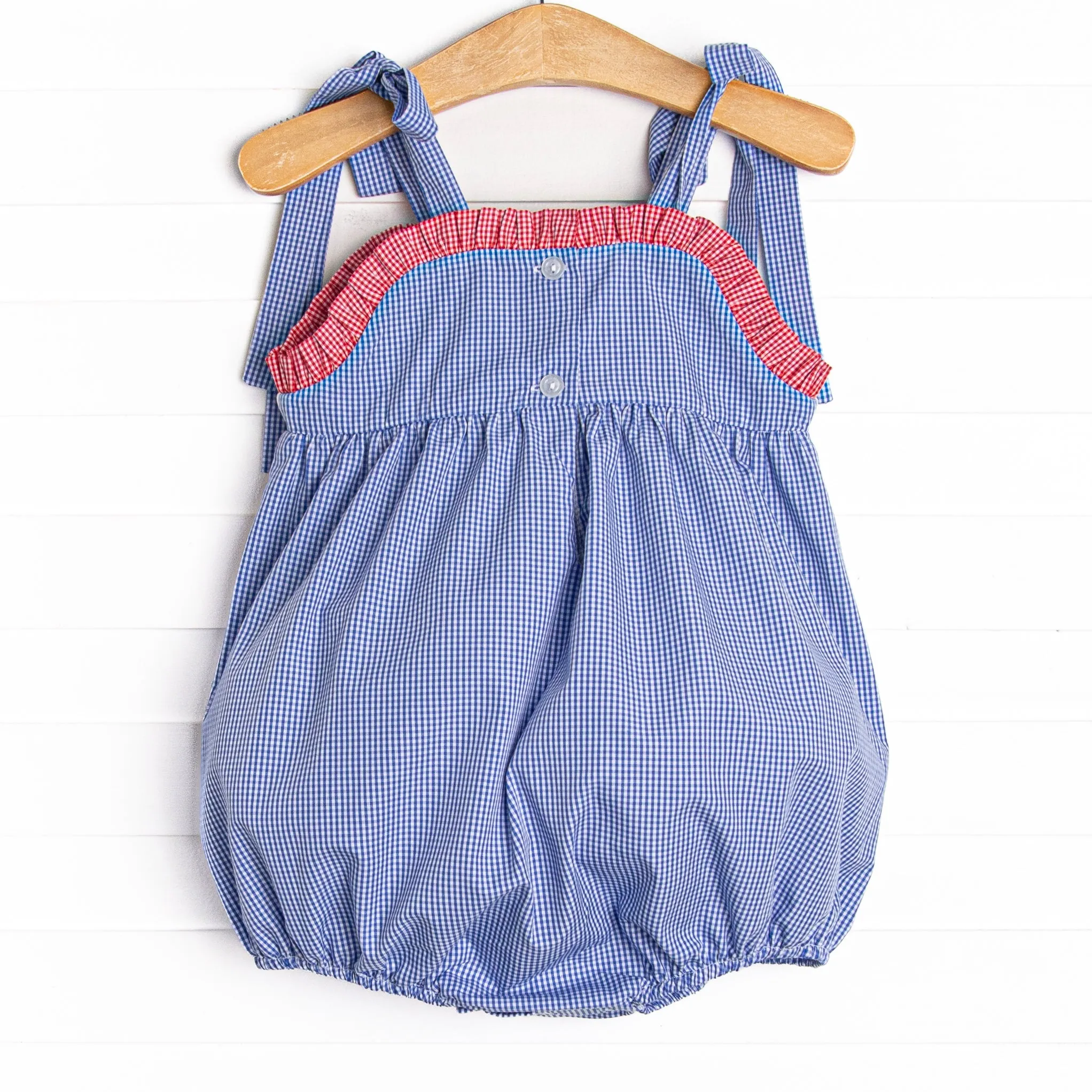 Freedom Flags Smocked Bubble, Blue