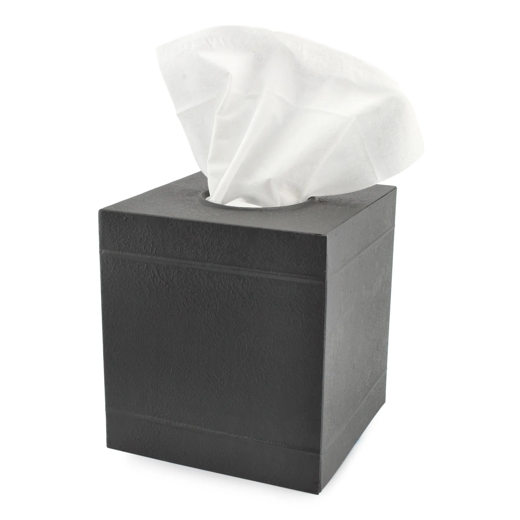 Galvanized Tissue Box Cover (Dark Gray)