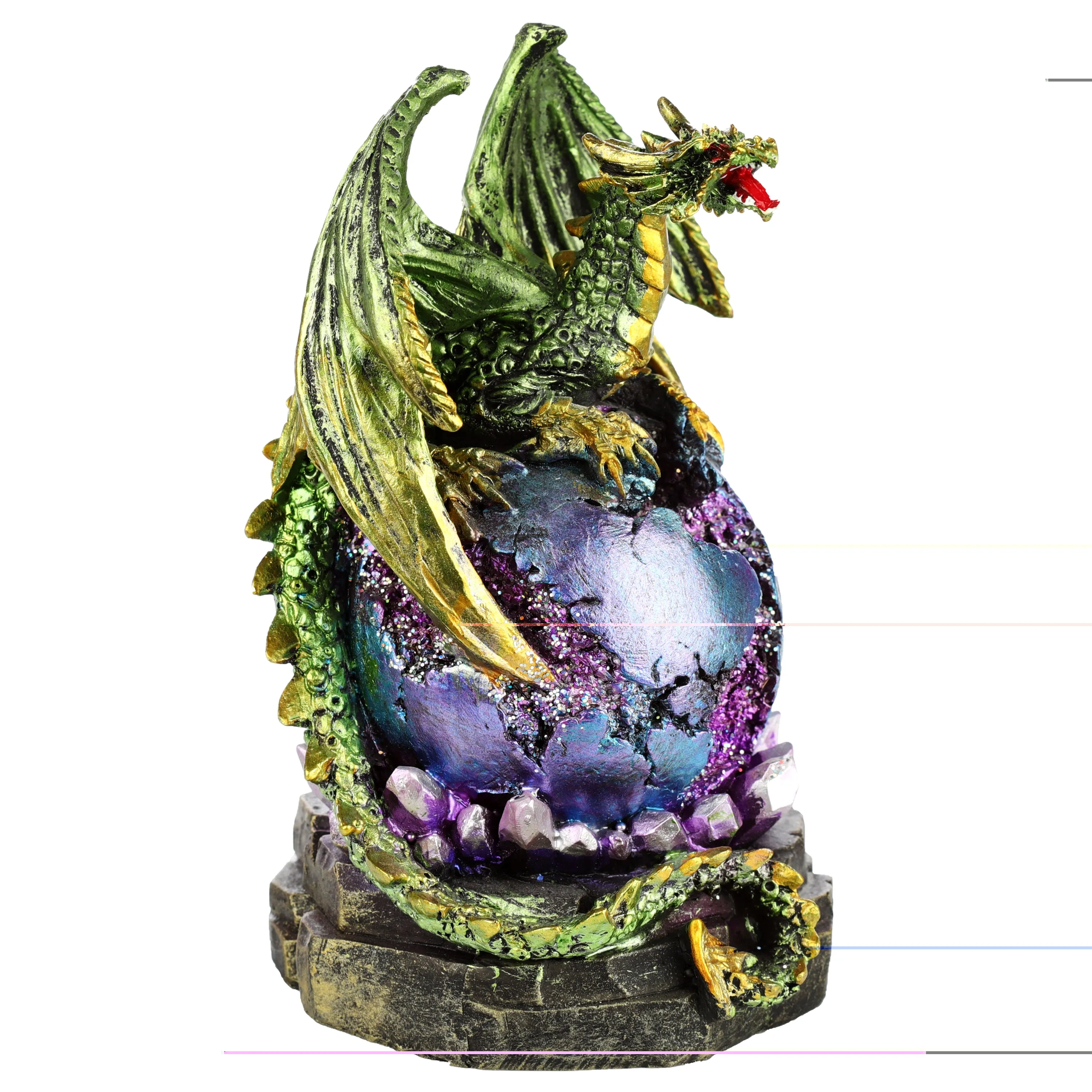 Geode LED Dark Legends Dragon Figurine