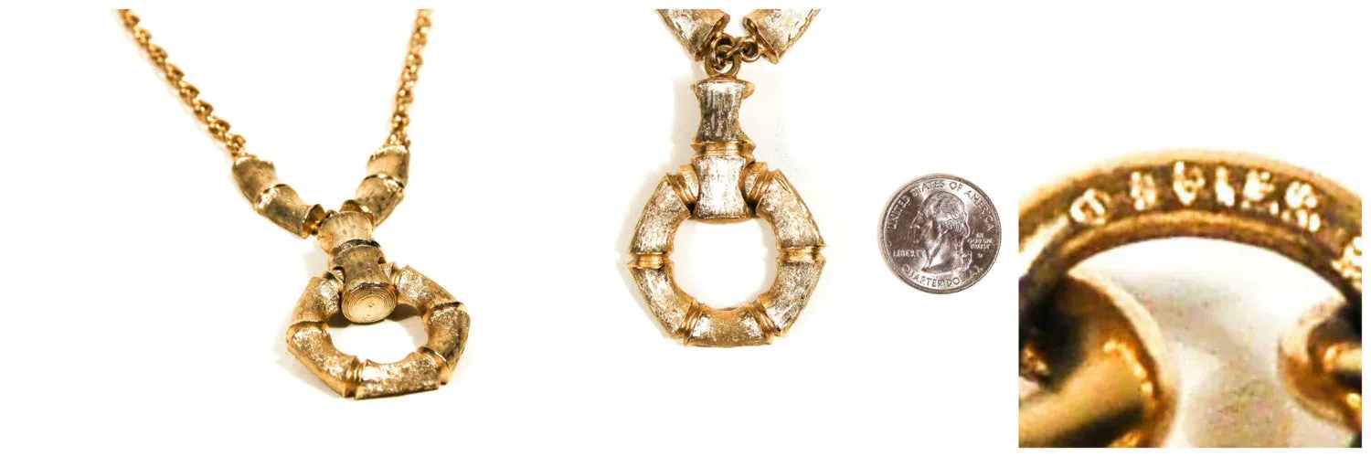 Gold Bamboo Necklace by Napier