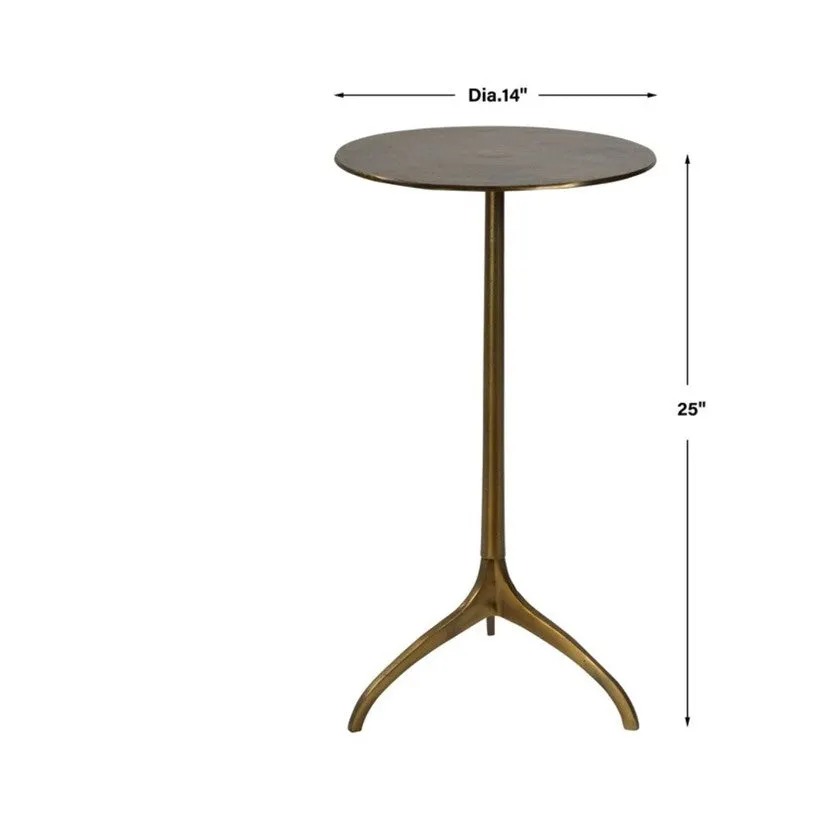 Gold Industrial Accent Table