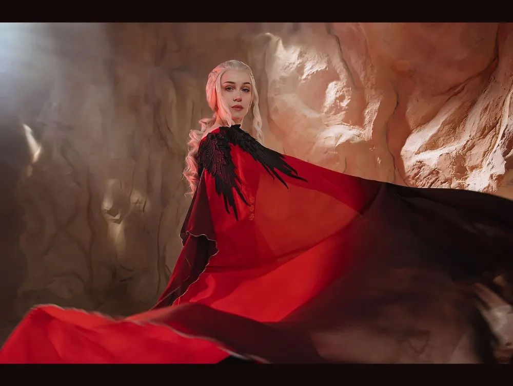 Gothic Fairy dragon style dress with ombre sleeves