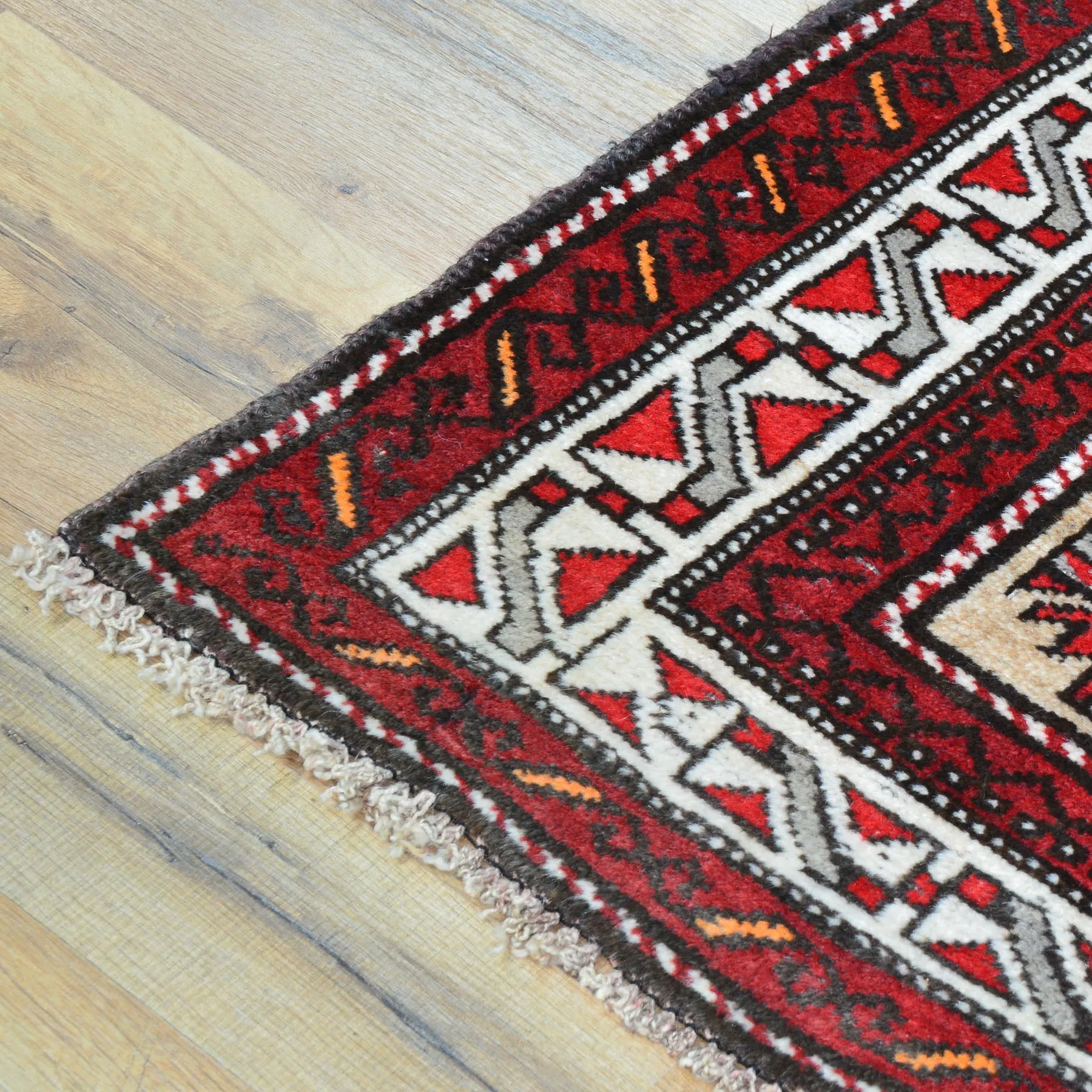 Hand-Knotted Afghan Baluch Prayer Rug Wool Handmade (Size 2.6 X 4.2) Brrsf-1779