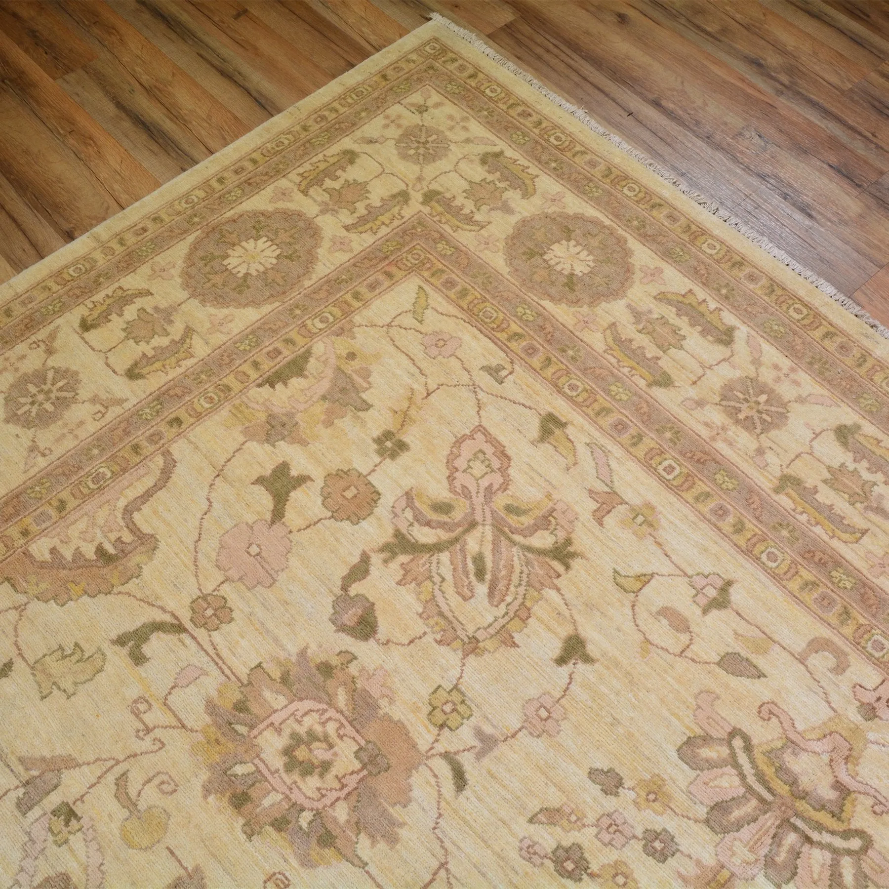 Hand-Knotted Afghan Tribal Oushak Design Rug (Size 8.10 X 11.9) Brral-6441