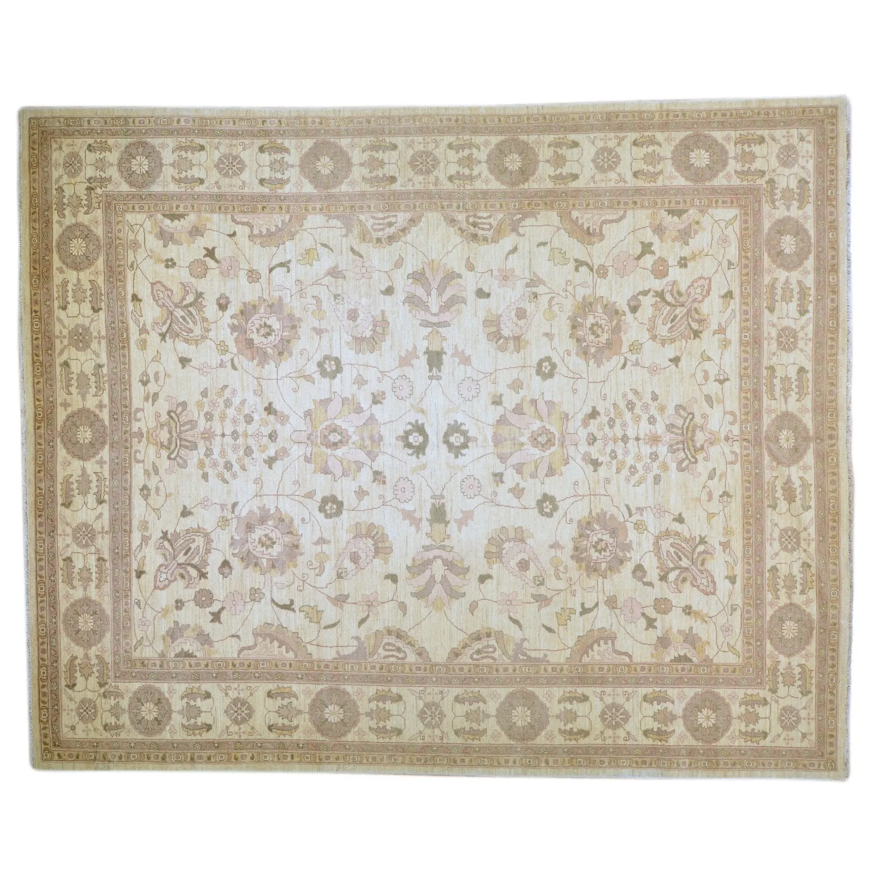 Hand-Knotted Afghan Tribal Oushak Design Rug (Size 8.10 X 11.9) Brral-6441