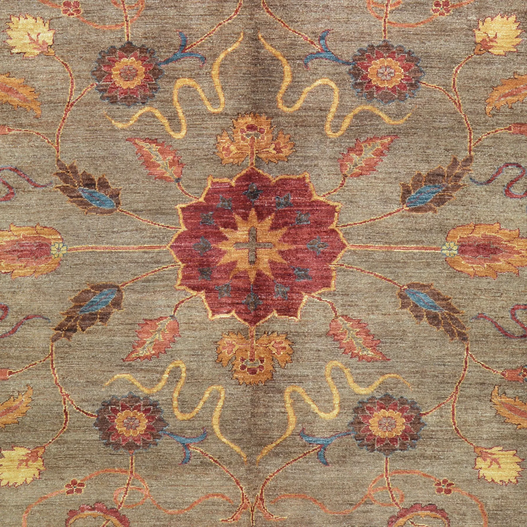 Hand-Knotted Afghan Tribal Traditional Design Wool Rug (Size 10.0 X 13.2) Cwral-8685