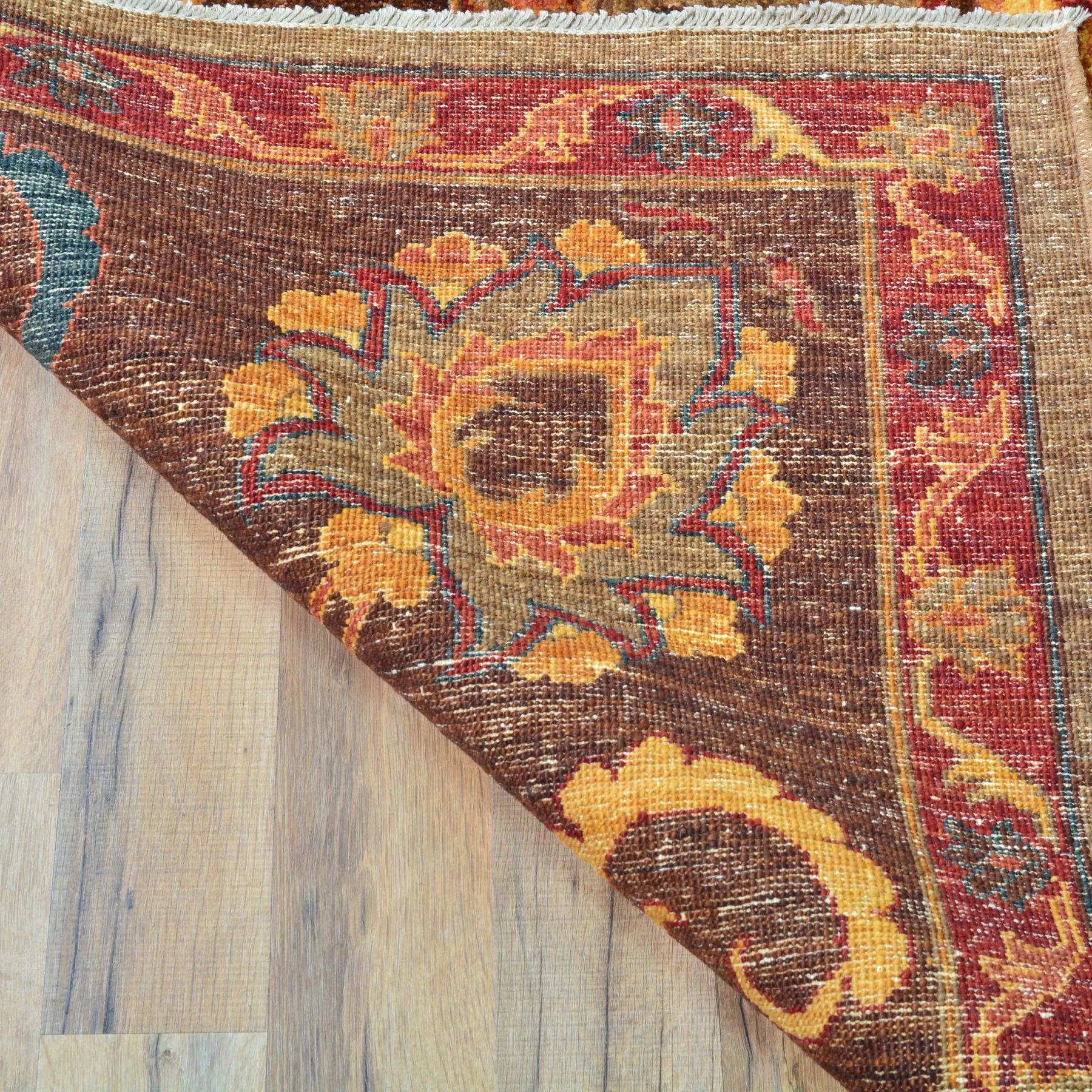 Hand-Knotted Afghan Tribal Traditional Design Wool Rug (Size 10.0 X 13.2) Cwral-8685