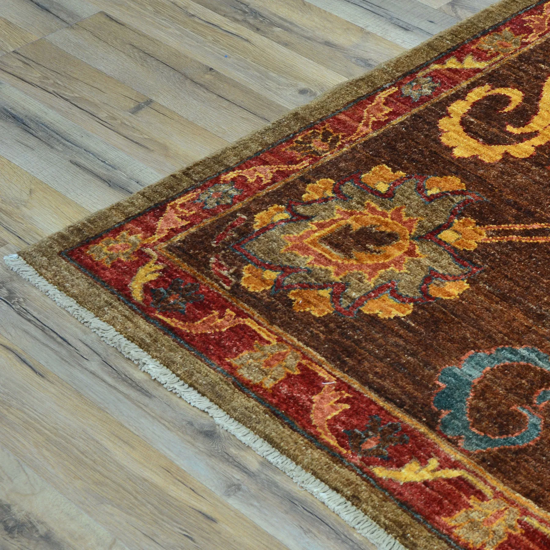 Hand-Knotted Afghan Tribal Traditional Design Wool Rug (Size 10.0 X 13.2) Cwral-8685