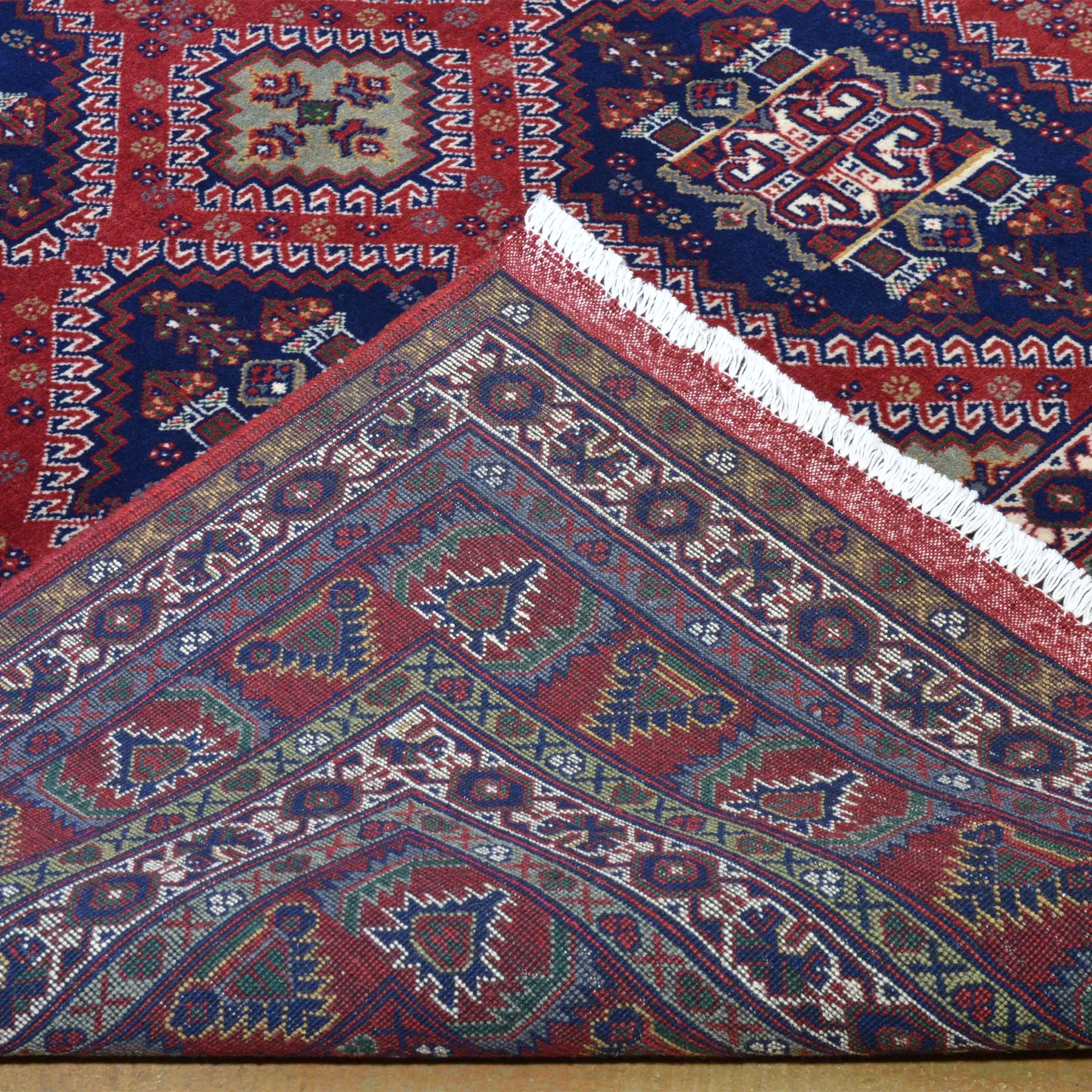 Hand-Knotted Afghani Yousafi Fine Tribal Oriental Wool Handmade Rug (Size 6.7 X 9.7) Brrsf-1260