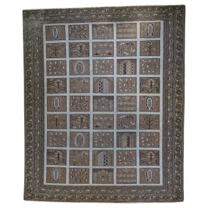 Hand-Knotted  Bakhtyari Overdyed Handamde Wool Rug (Size 9.4 X 12.5) Brrsf-1194