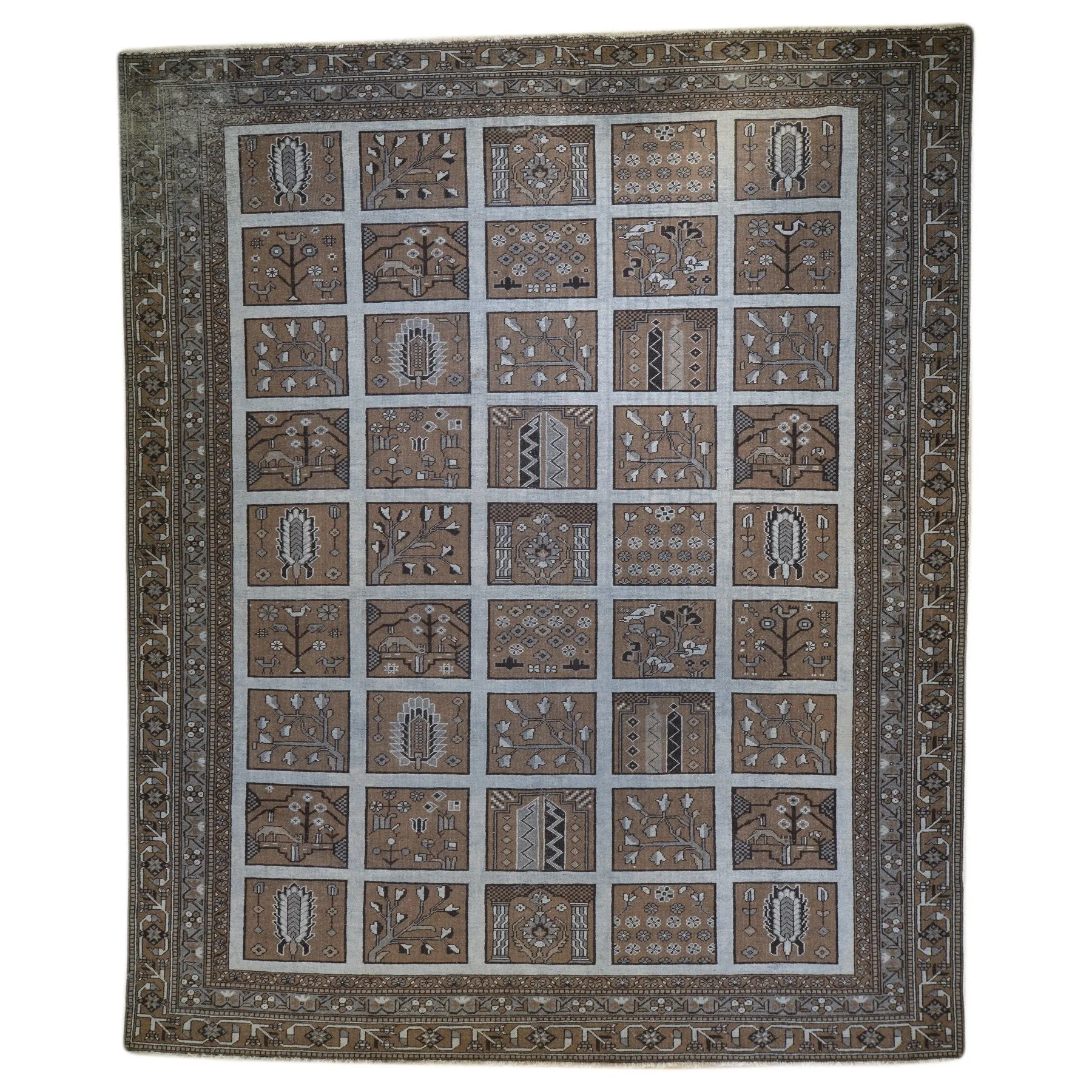 Hand-Knotted  Bakhtyari Overdyed Handamde Wool Rug (Size 9.4 X 12.5) Brrsf-1194