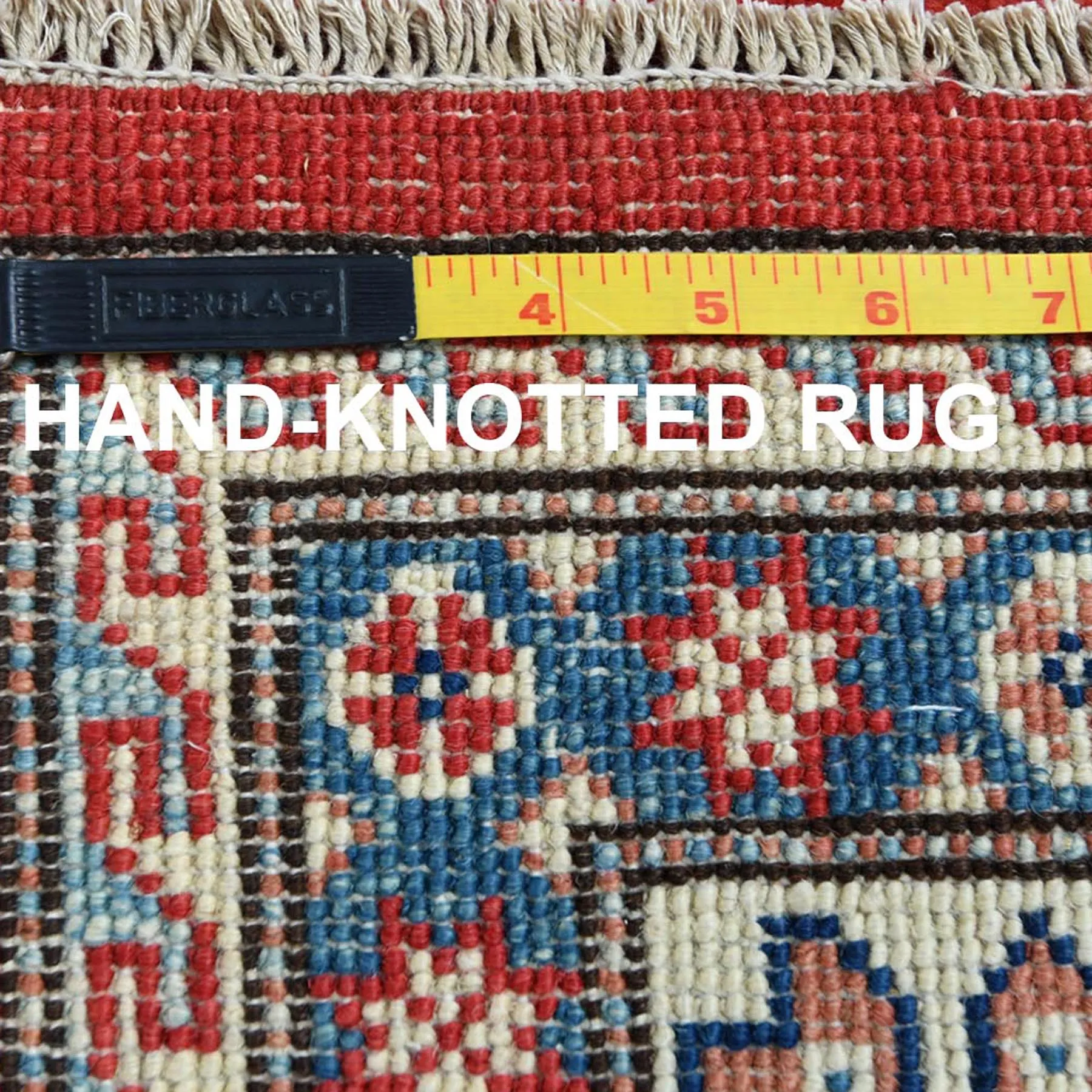 Hand-Knotted Caucasian Design Kazak Wool Handmade Rug (Size 6.0 X 8.8) Cwral-8583