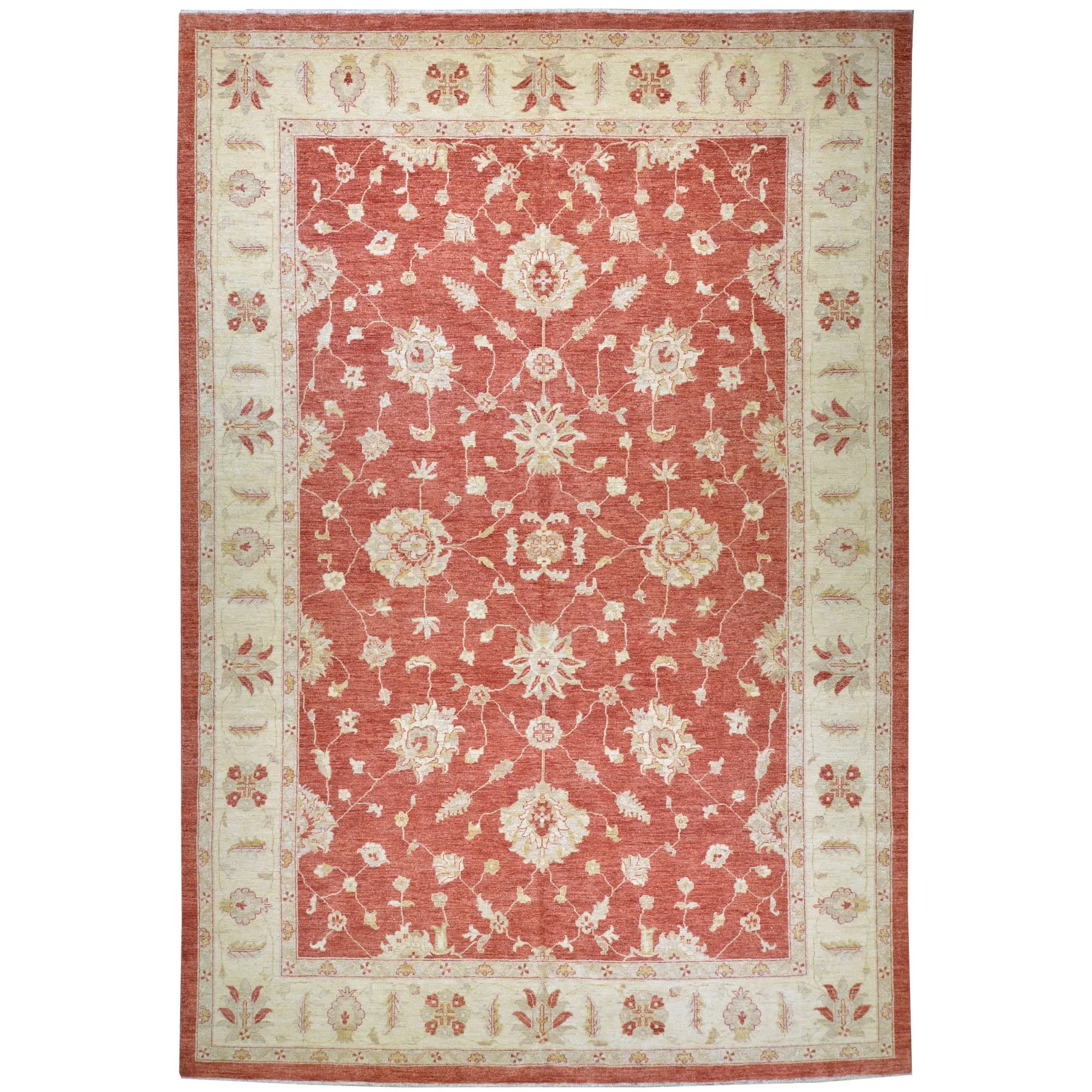 Hand-Knotted Chobi Tribal Oushak Design Wool Rug (Size 9.7 X 13.10) Cwral-7296