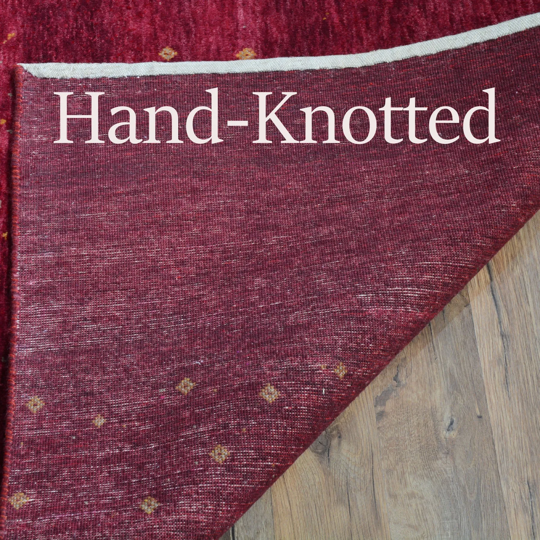 Hand-Knotted Contemporary Modern Gabbeh Wool Handmade Rug (Size 9.0 X 11.9) Cwral-6732