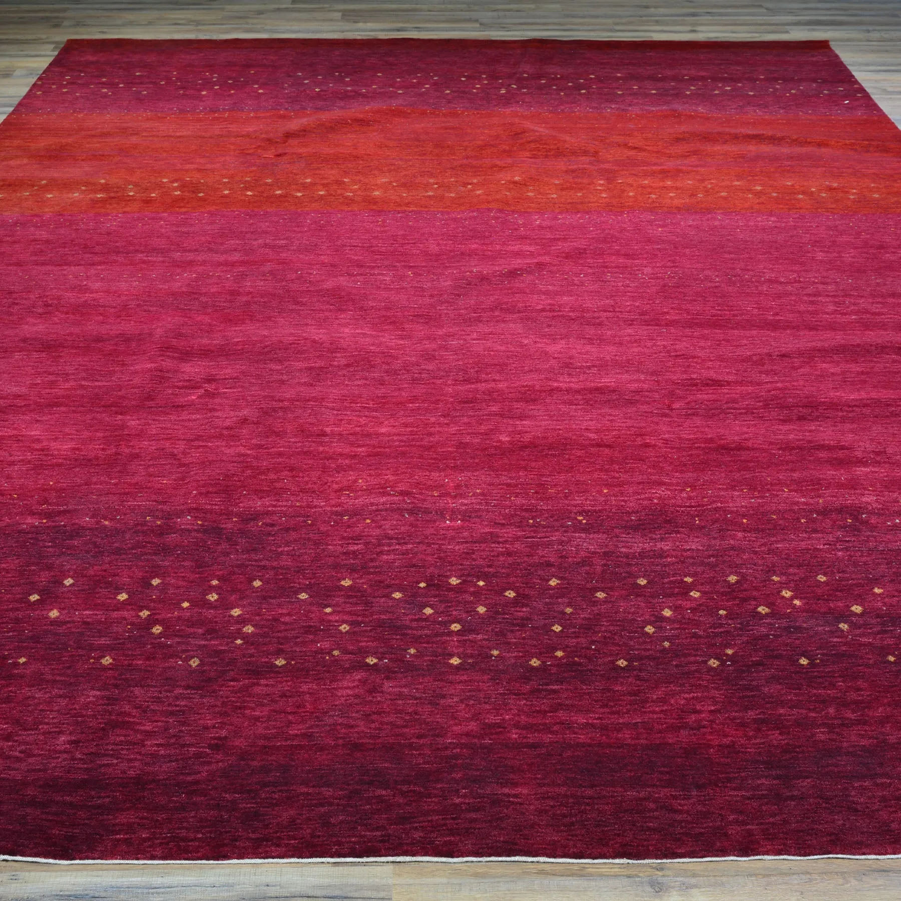 Hand-Knotted Contemporary Modern Gabbeh Wool Handmade Rug (Size 9.0 X 11.9) Cwral-6732