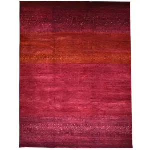 Hand-Knotted Contemporary Modern Gabbeh Wool Handmade Rug (Size 9.0 X 11.9) Cwral-6732