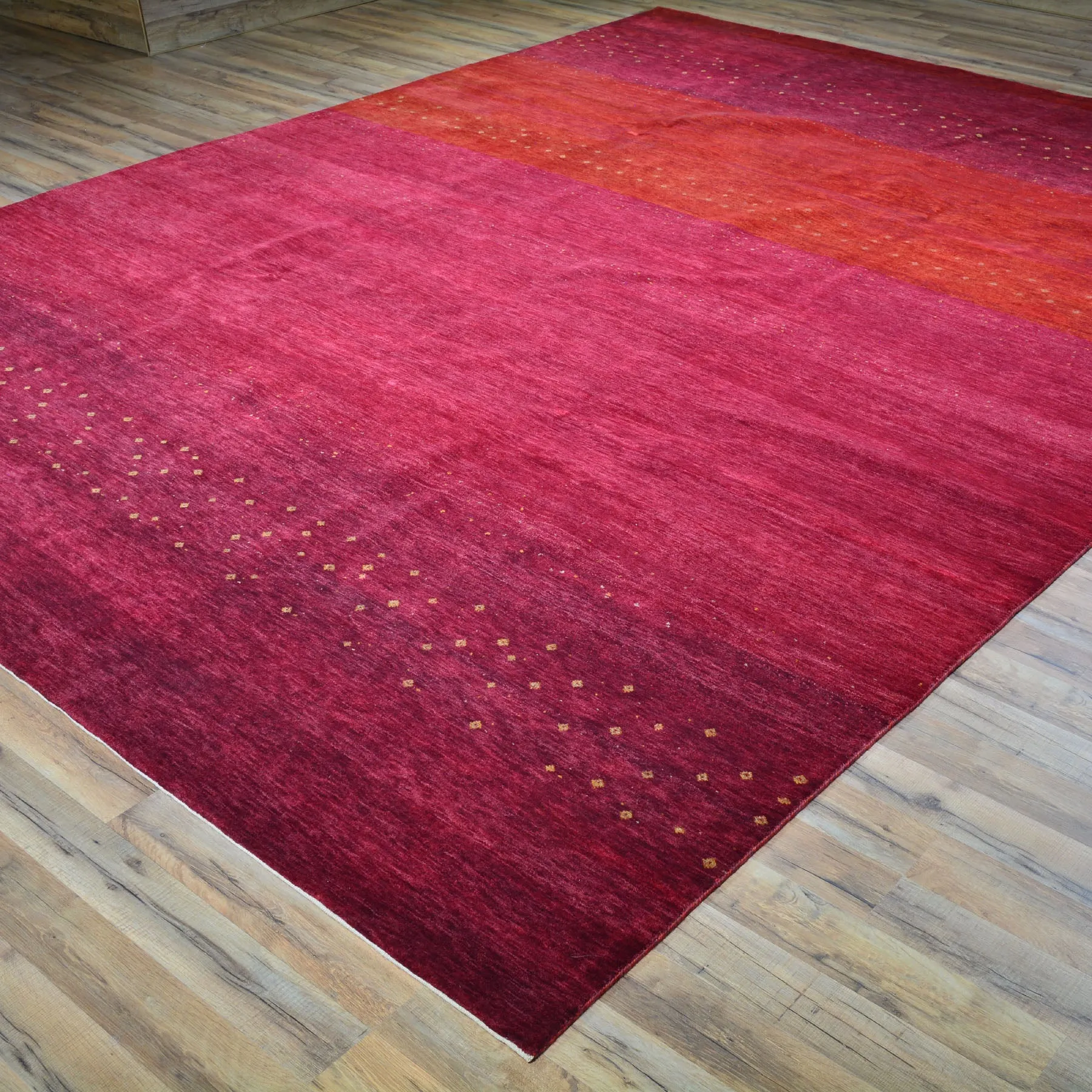 Hand-Knotted Contemporary Modern Gabbeh Wool Handmade Rug (Size 9.0 X 11.9) Cwral-6732