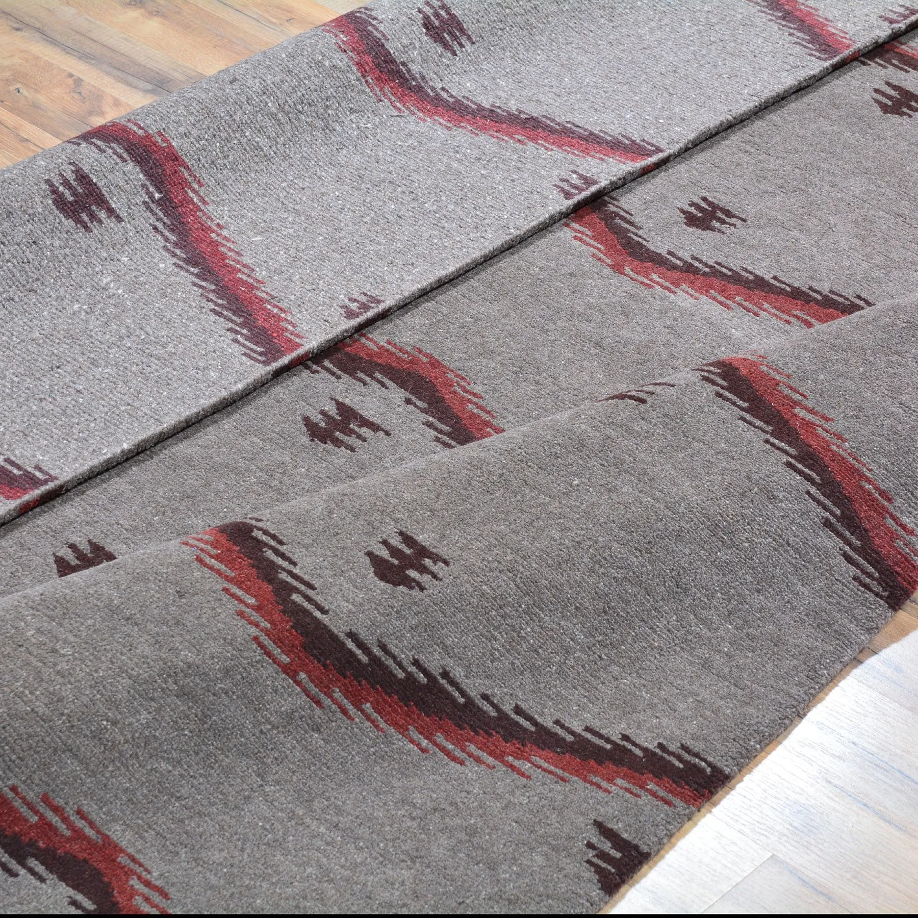 Hand-Knotted Contemporary Modern Southwestern Design Wool Rug (Size 6.0 X 8.4) Brral-351