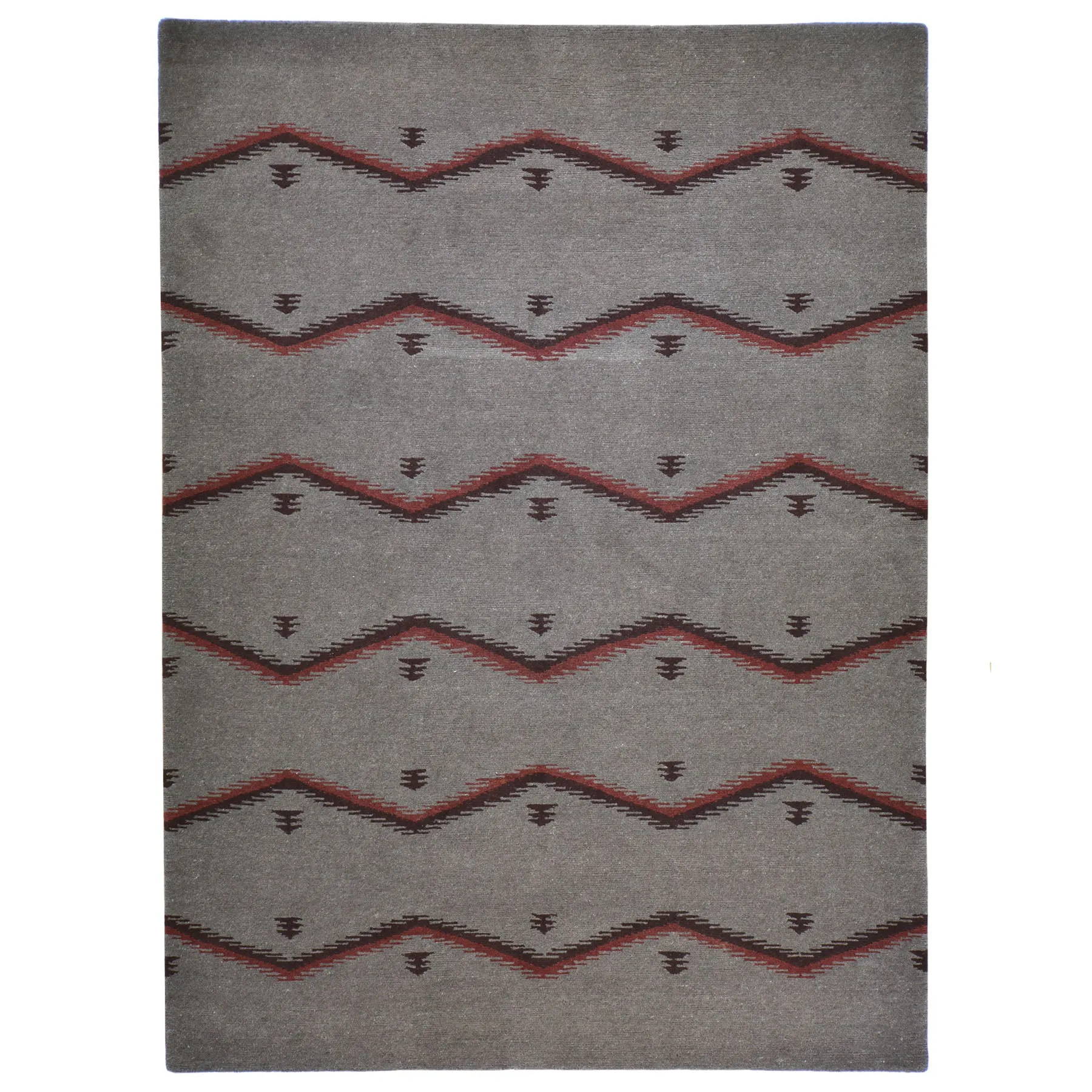 Hand-Knotted Contemporary Modern Southwestern Design Wool Rug (Size 6.0 X 8.4) Brral-351